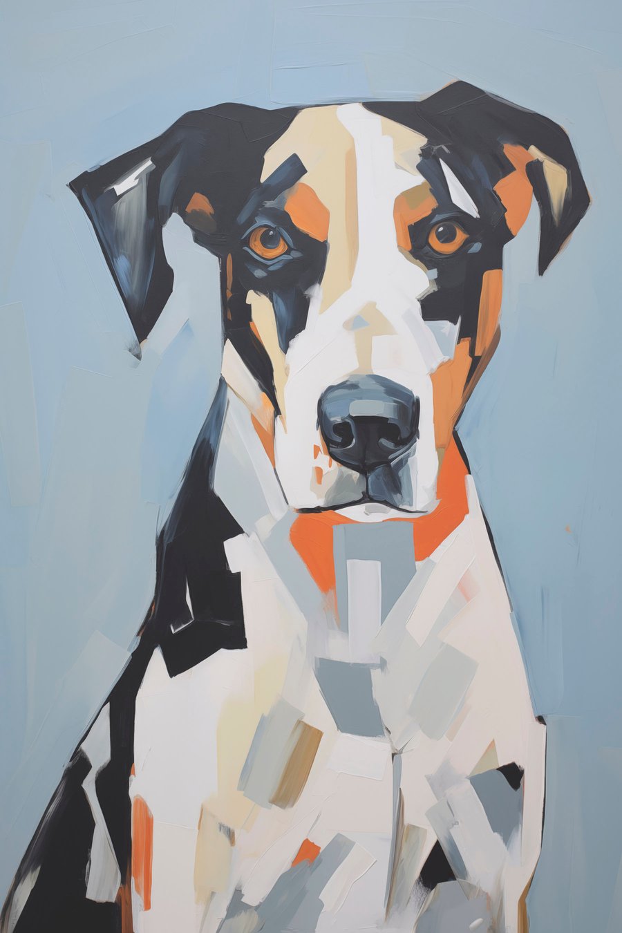Abstract portret van een hond — volledig ontwerp