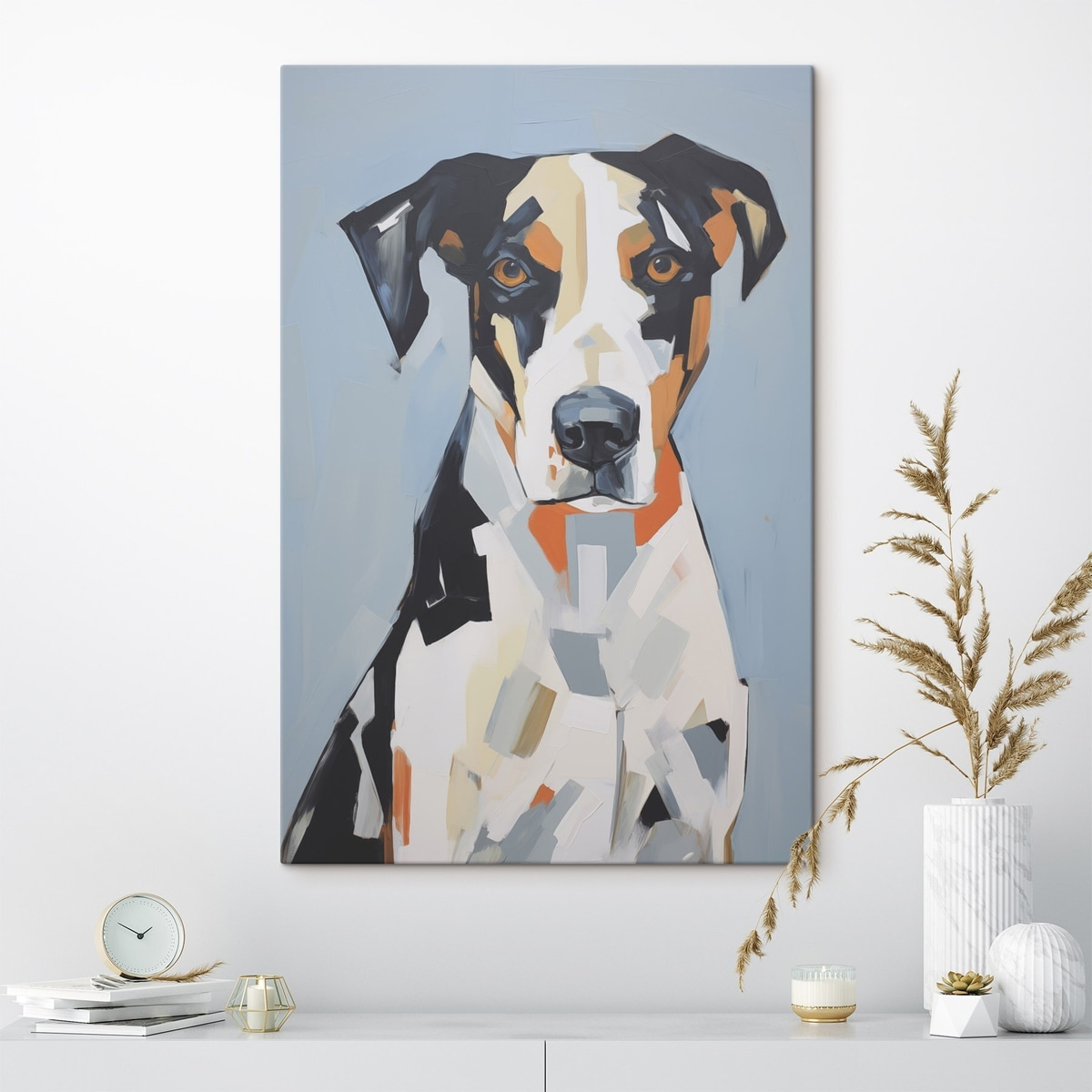 Abstract portret van een hond — interieur 2
