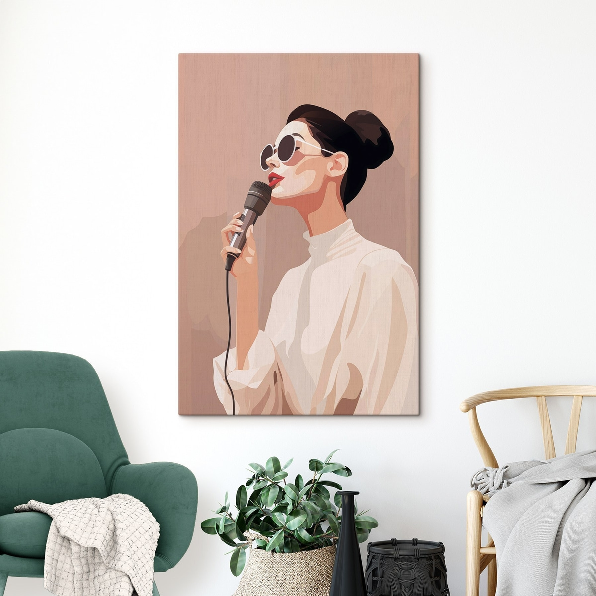 Meisje met microfoon — interieur 2