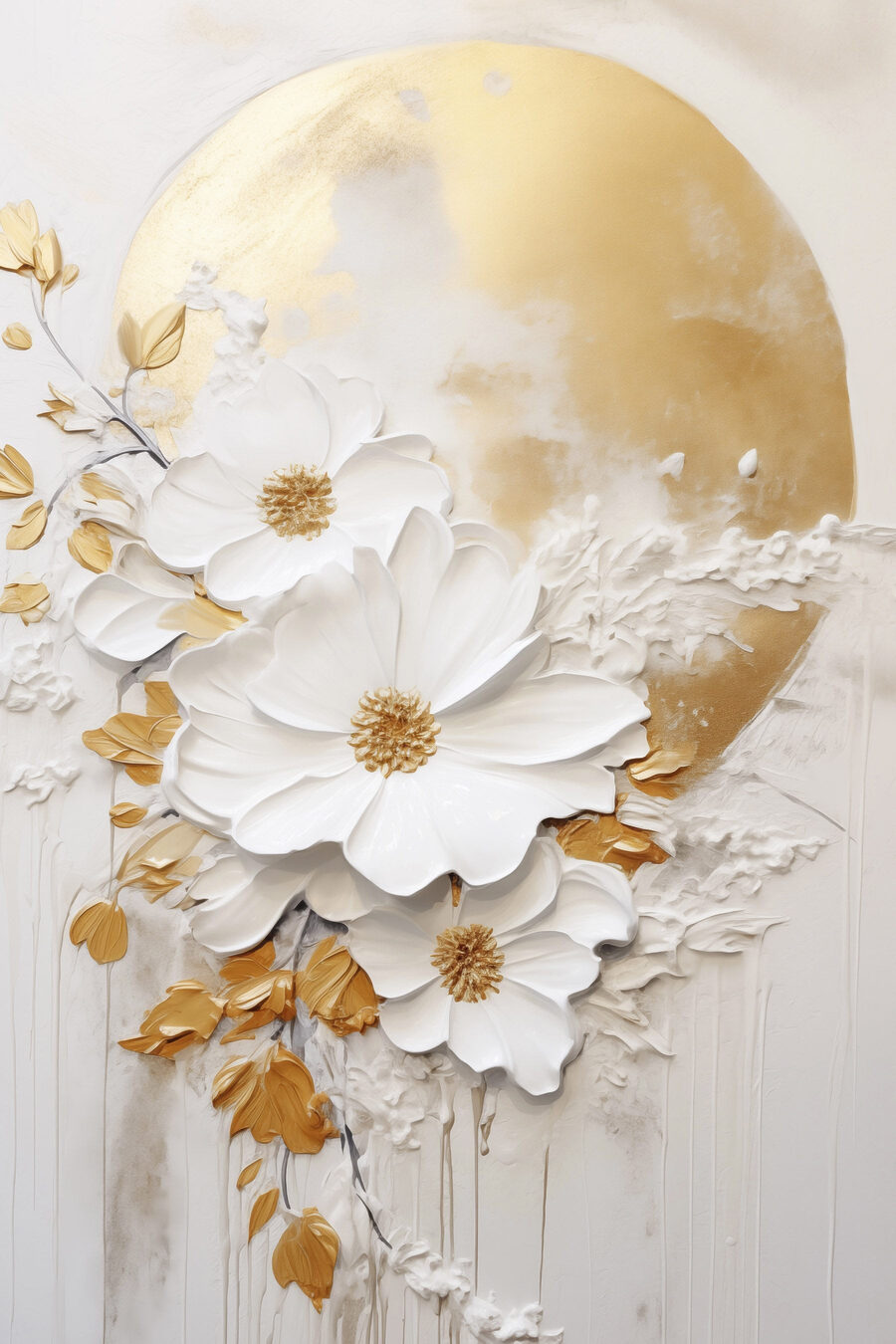 Elegante bloemen tegen een zachte achtergrond — volledig ontwerp