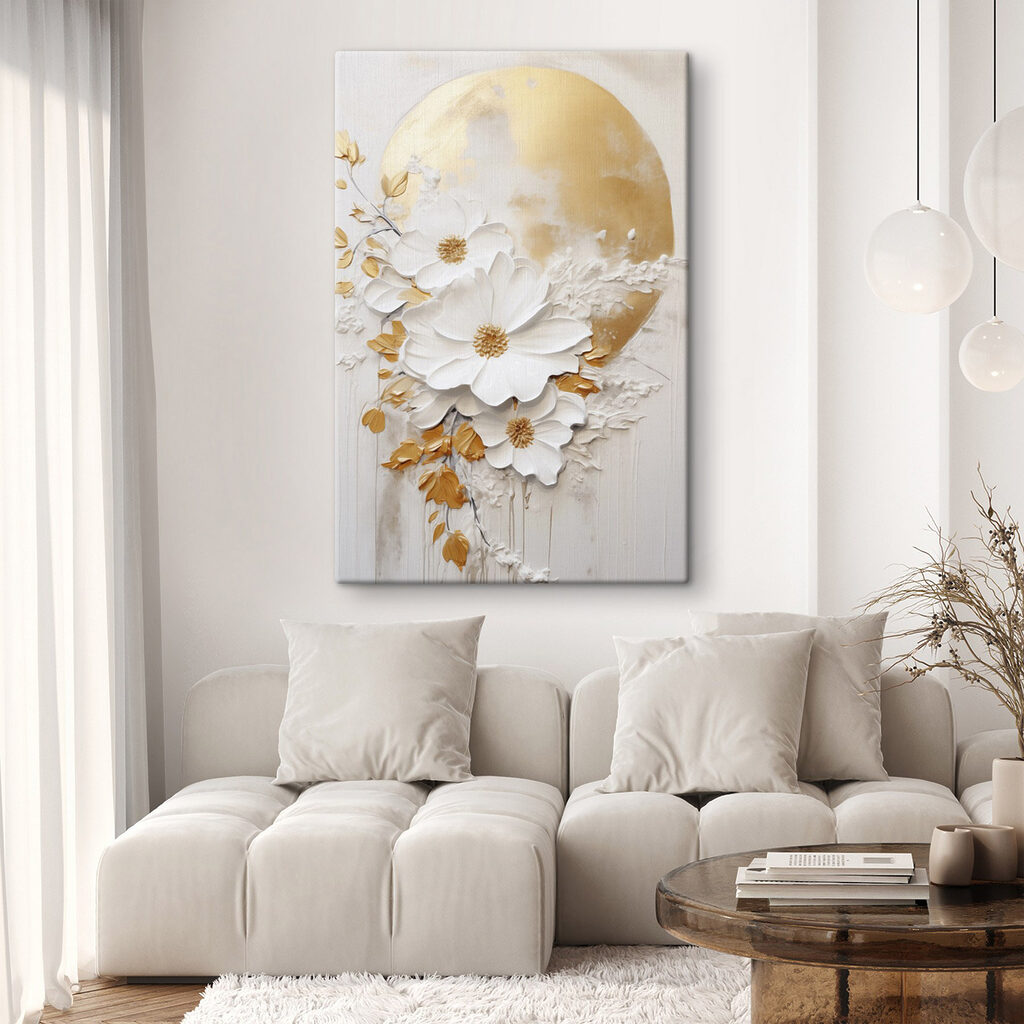 Elegante bloemen tegen een zachte achtergrond — interieur 1