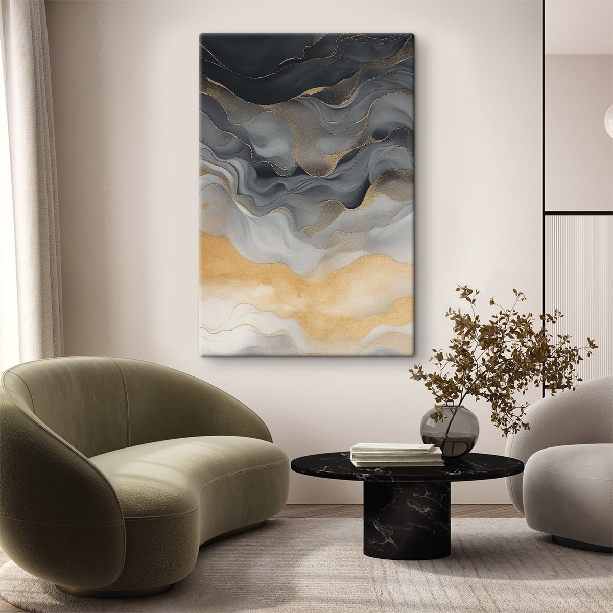 Vloeistoffen, verfstrepen — interieur 2