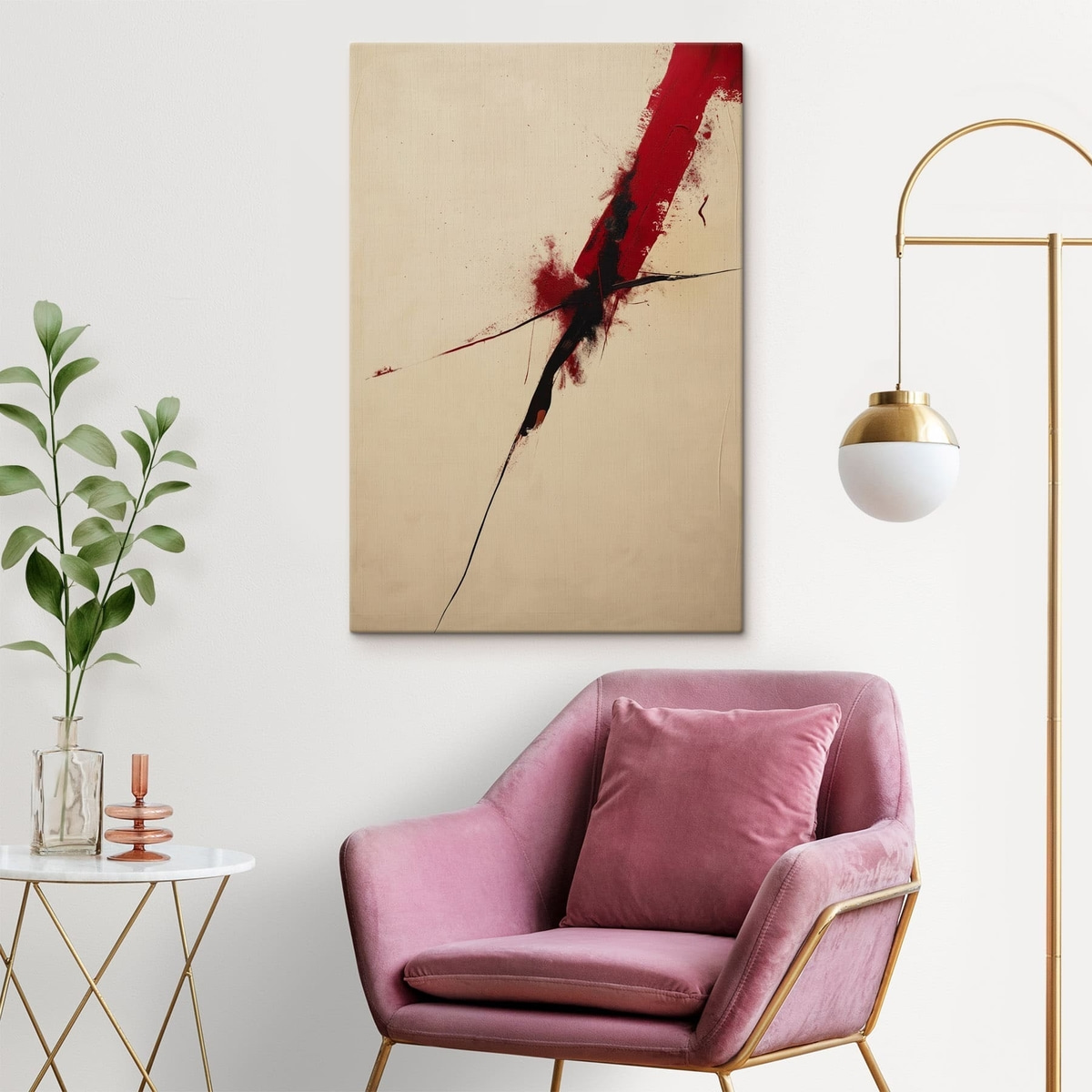 Rood accent — interieur 1