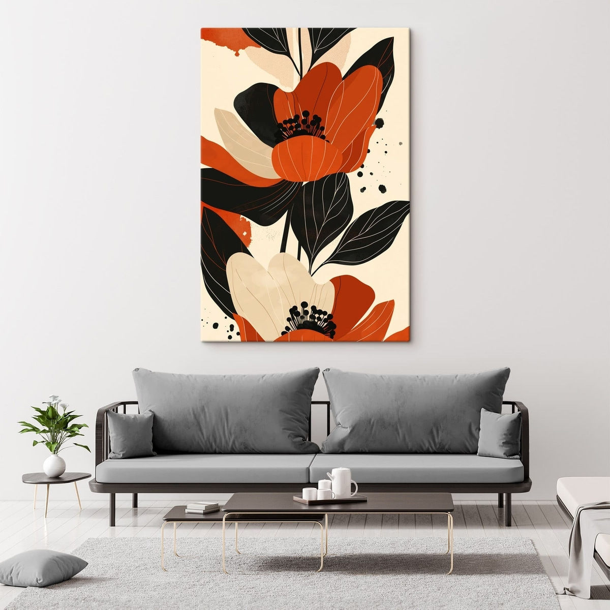 Grote kleurrijke bloemen — interieur 1