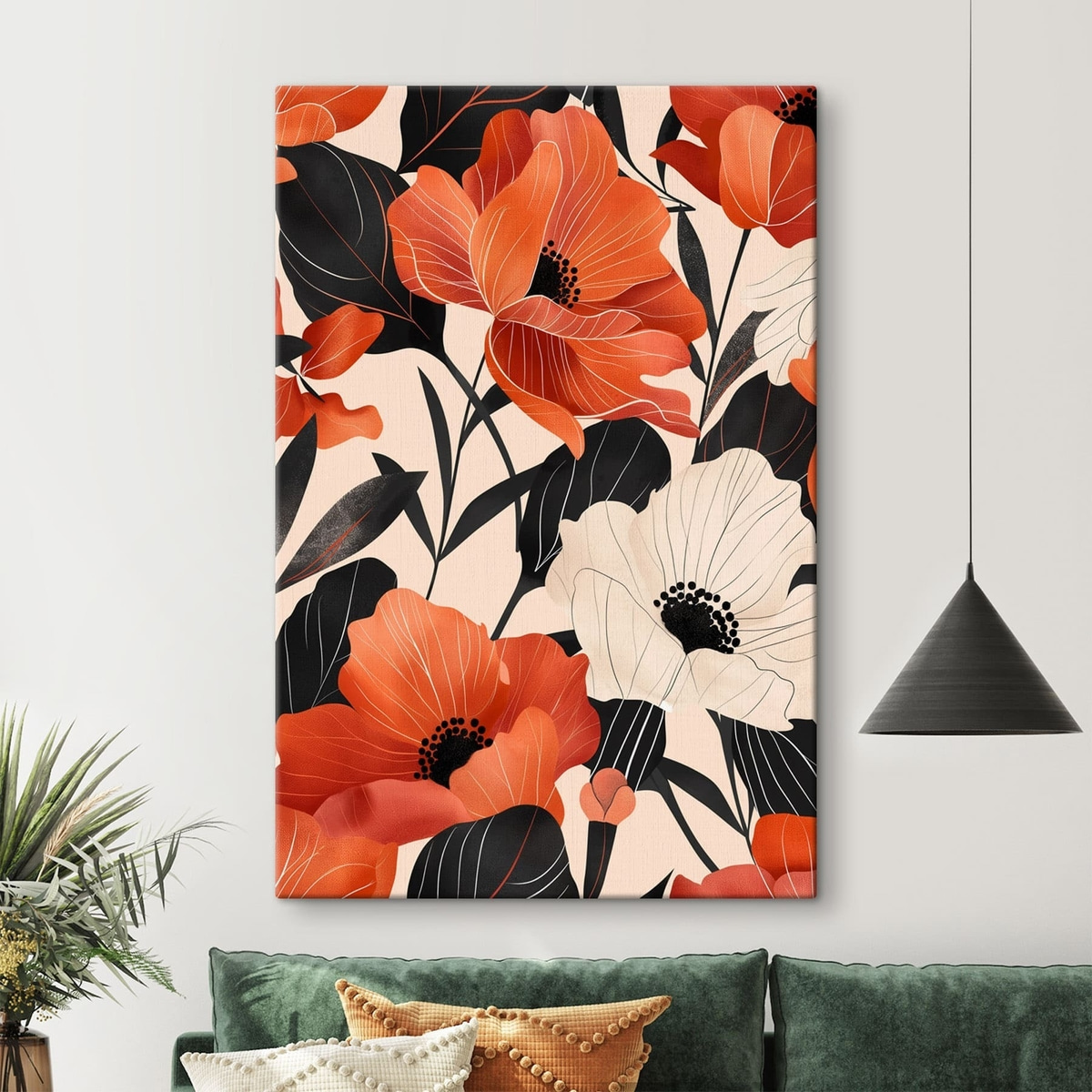 Grote kleurrijke bloemen — interieur 2