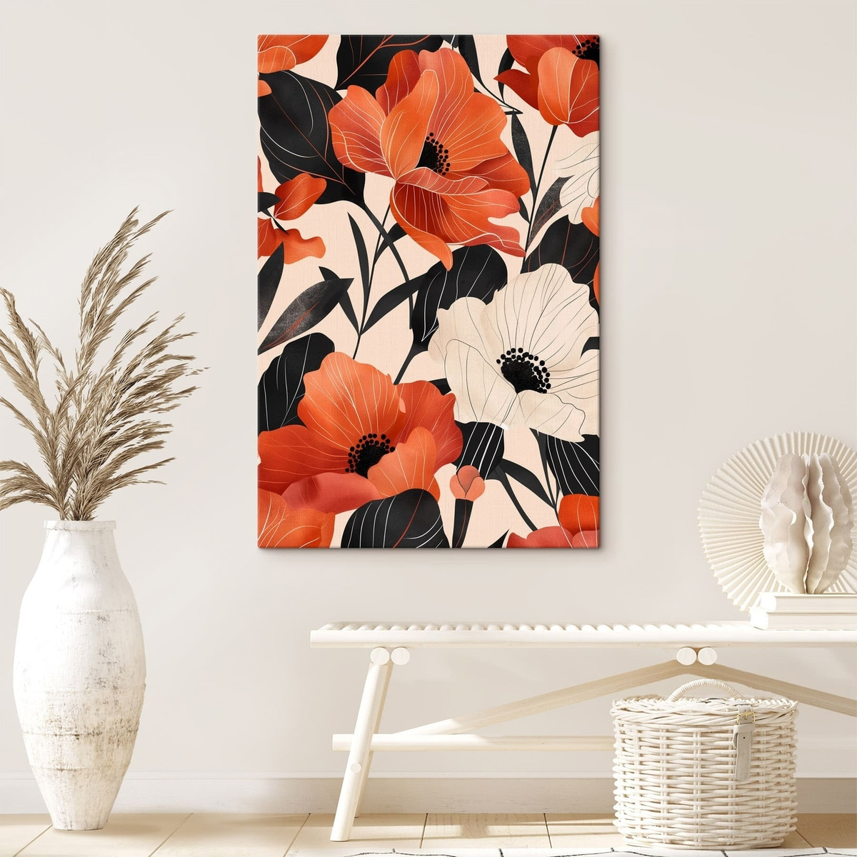 Grote kleurrijke bloemen — interieur 1