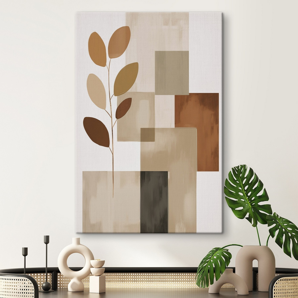 Abstractie imitatie van schilderkunst — interieur 2