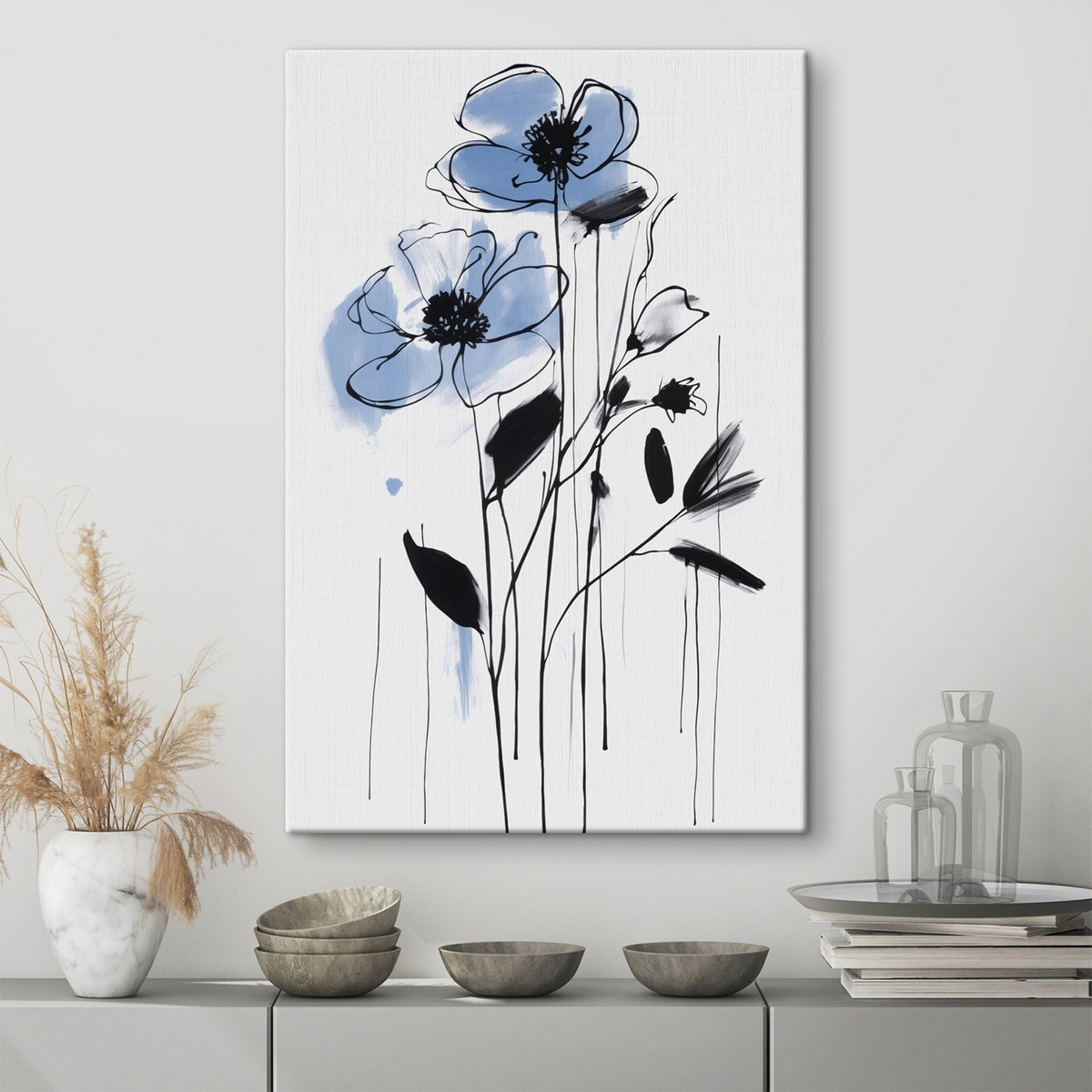 Abstractie met bloemen — interieur 2
