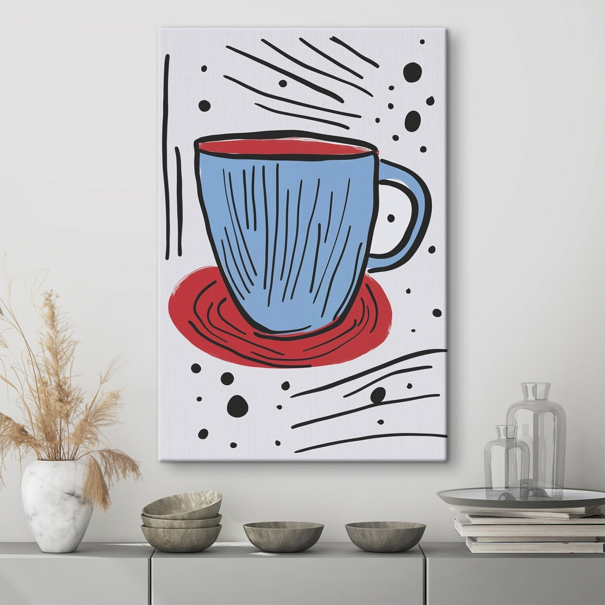 Beker imitatie van een primitieve tekening — interieur 2