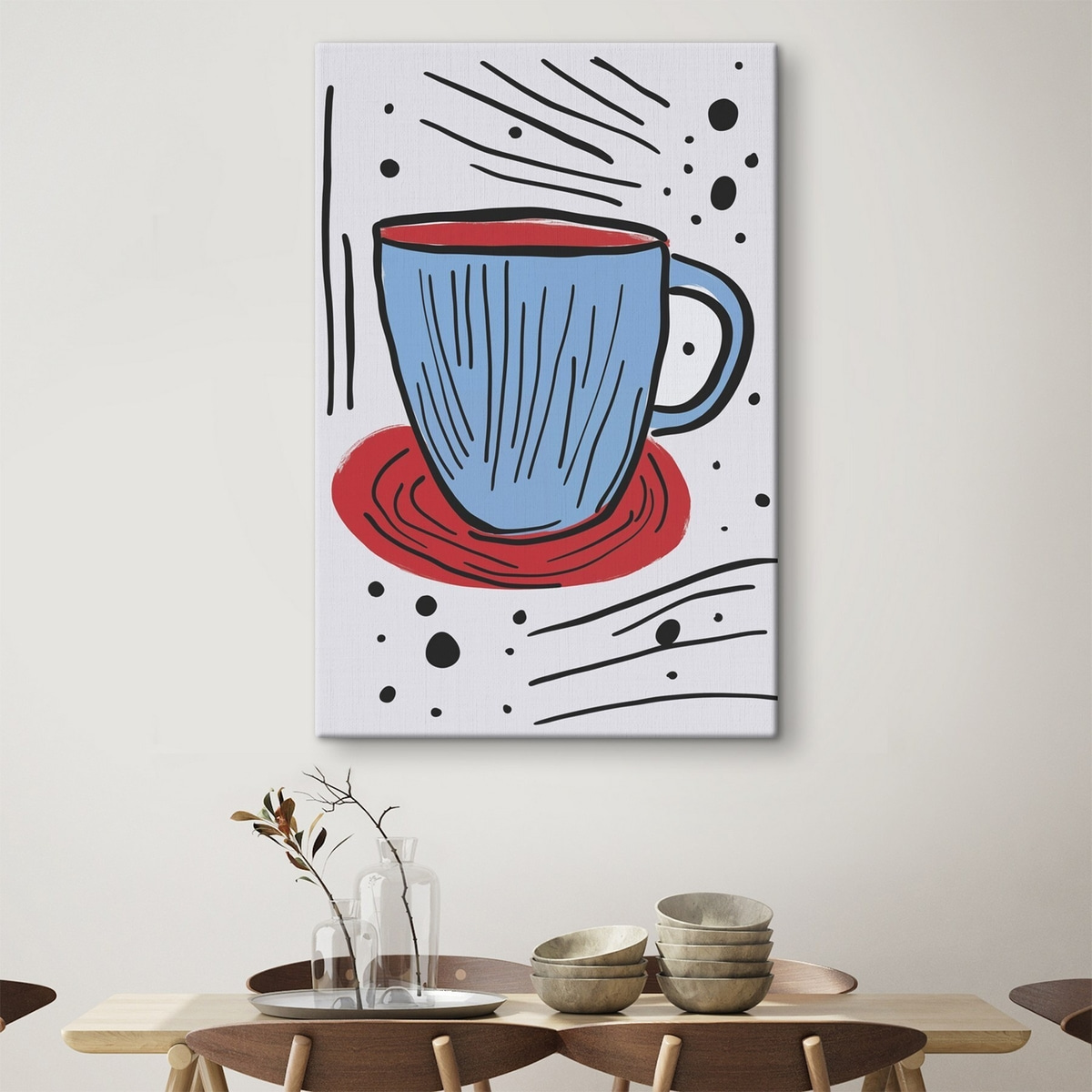 Beker imitatie van een primitieve tekening — interieur 1