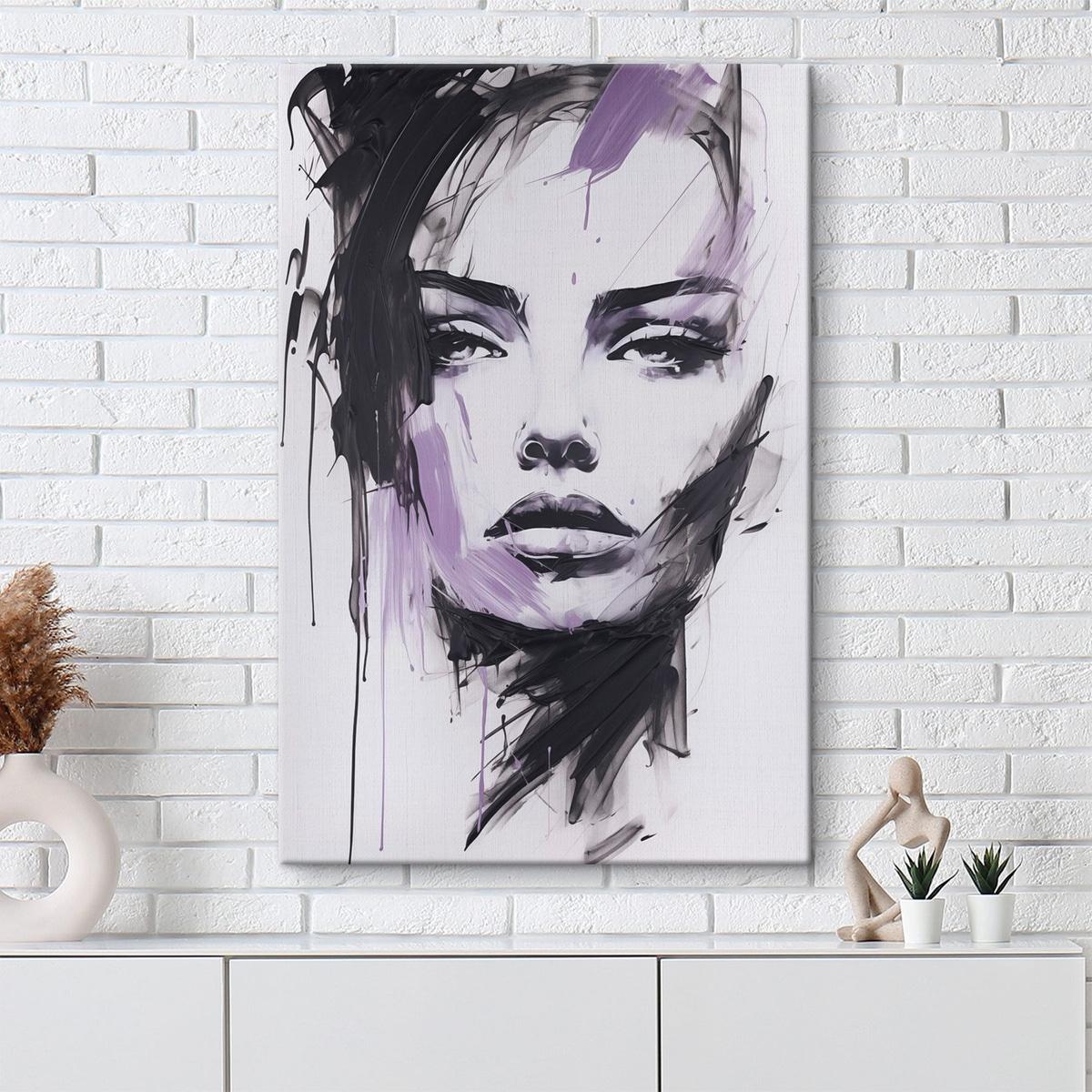 Abstract vrouwenportret — interieur 2