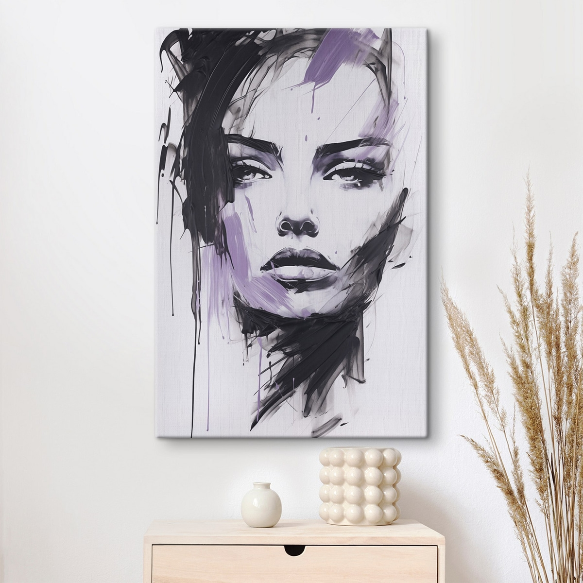 Abstract vrouwenportret — interieur 1