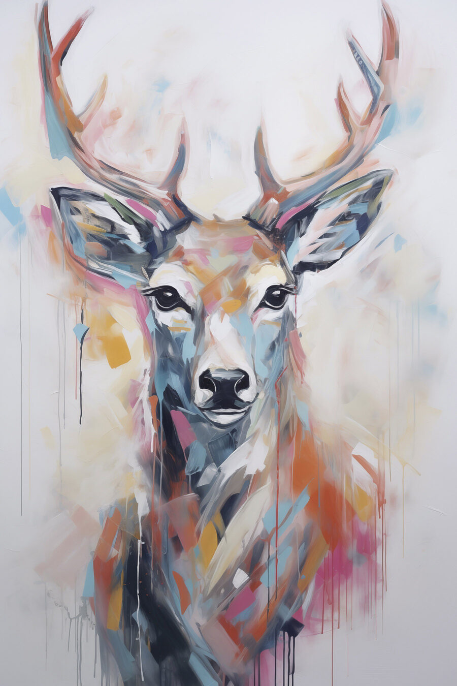 Schilderij van een hert — volledig ontwerp