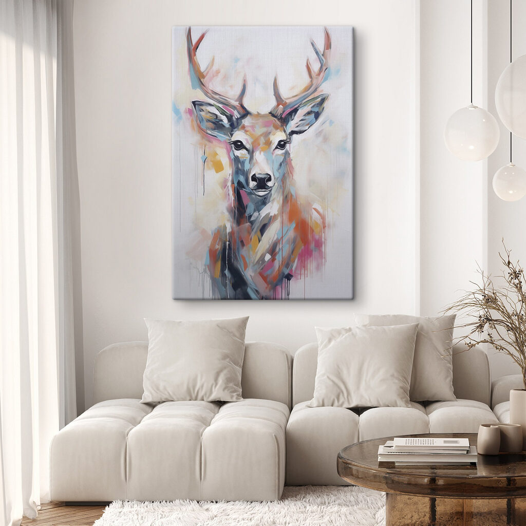Schilderij van een hert — interieur 1