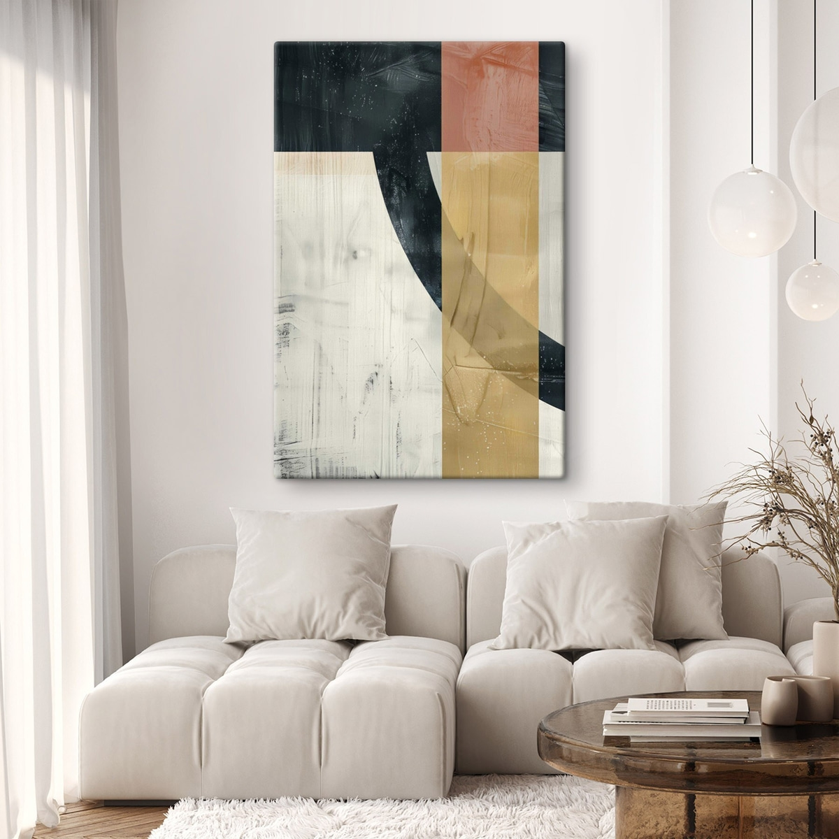 Geometrische vormen op een betonnen achtergrond — interieur 2