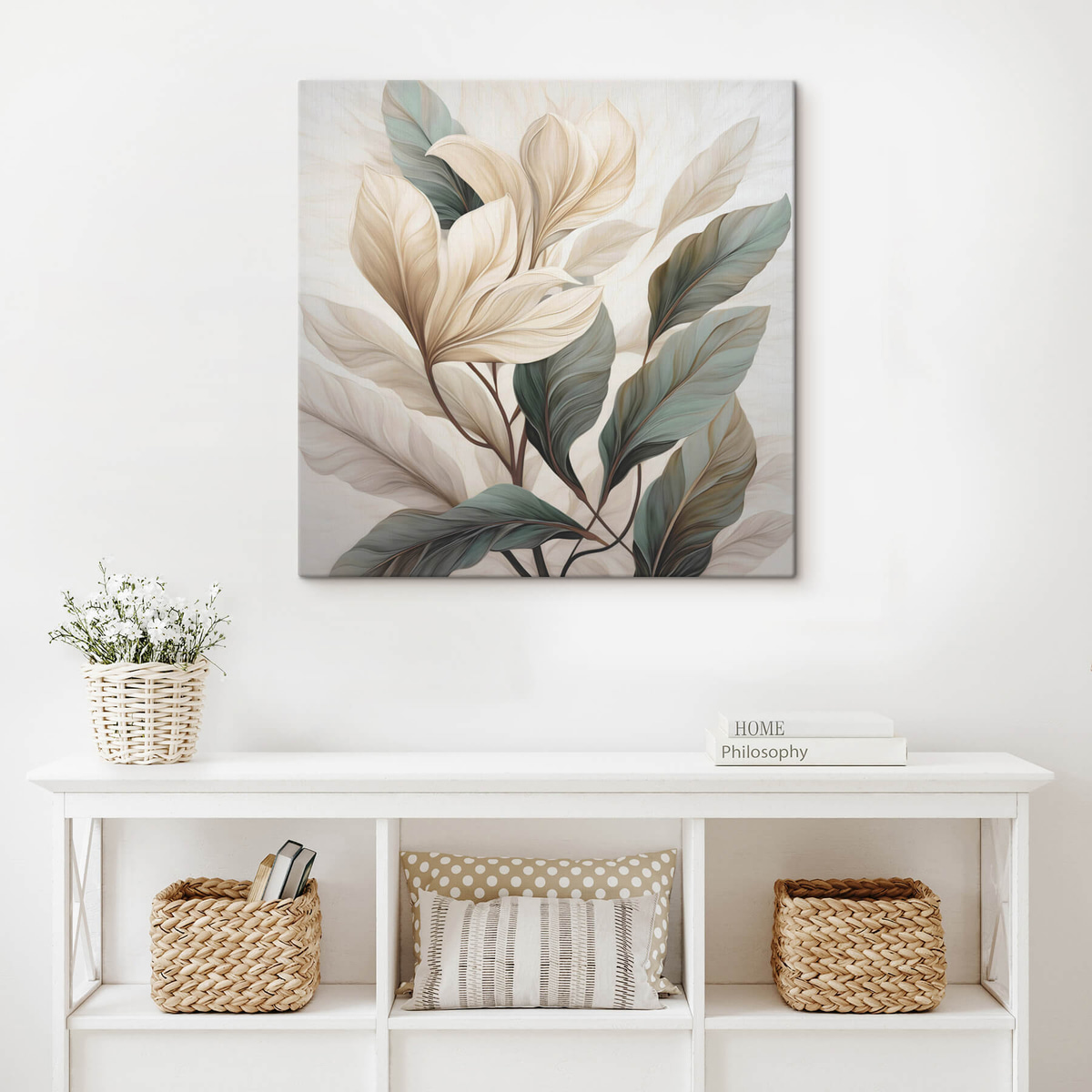 Bloemen met bladeren — interieur 1