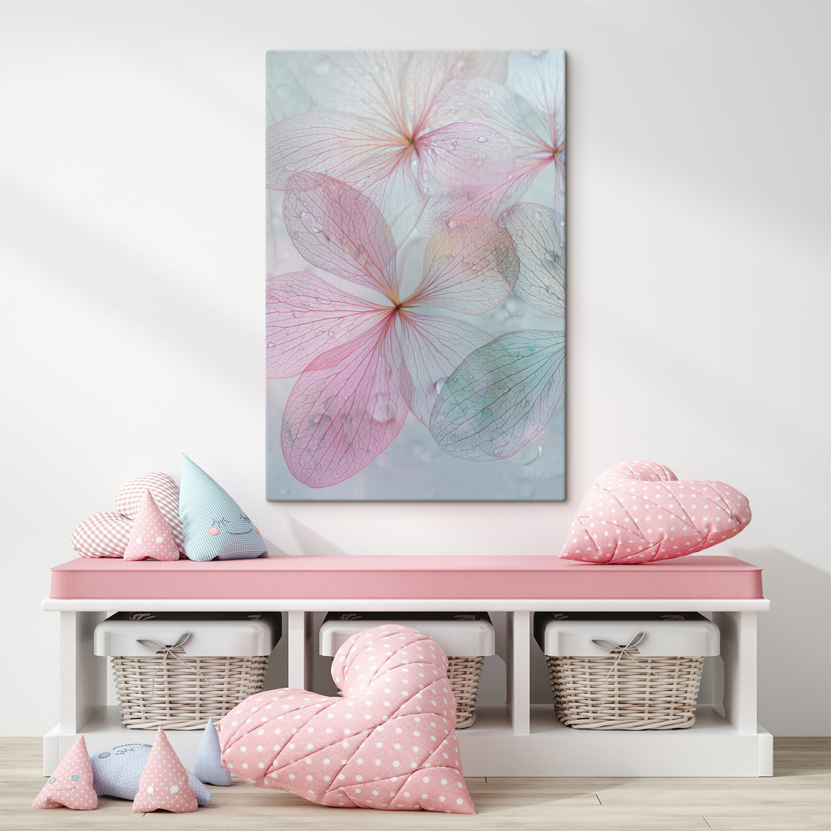 bloemen met nerven onder water — interieur 2