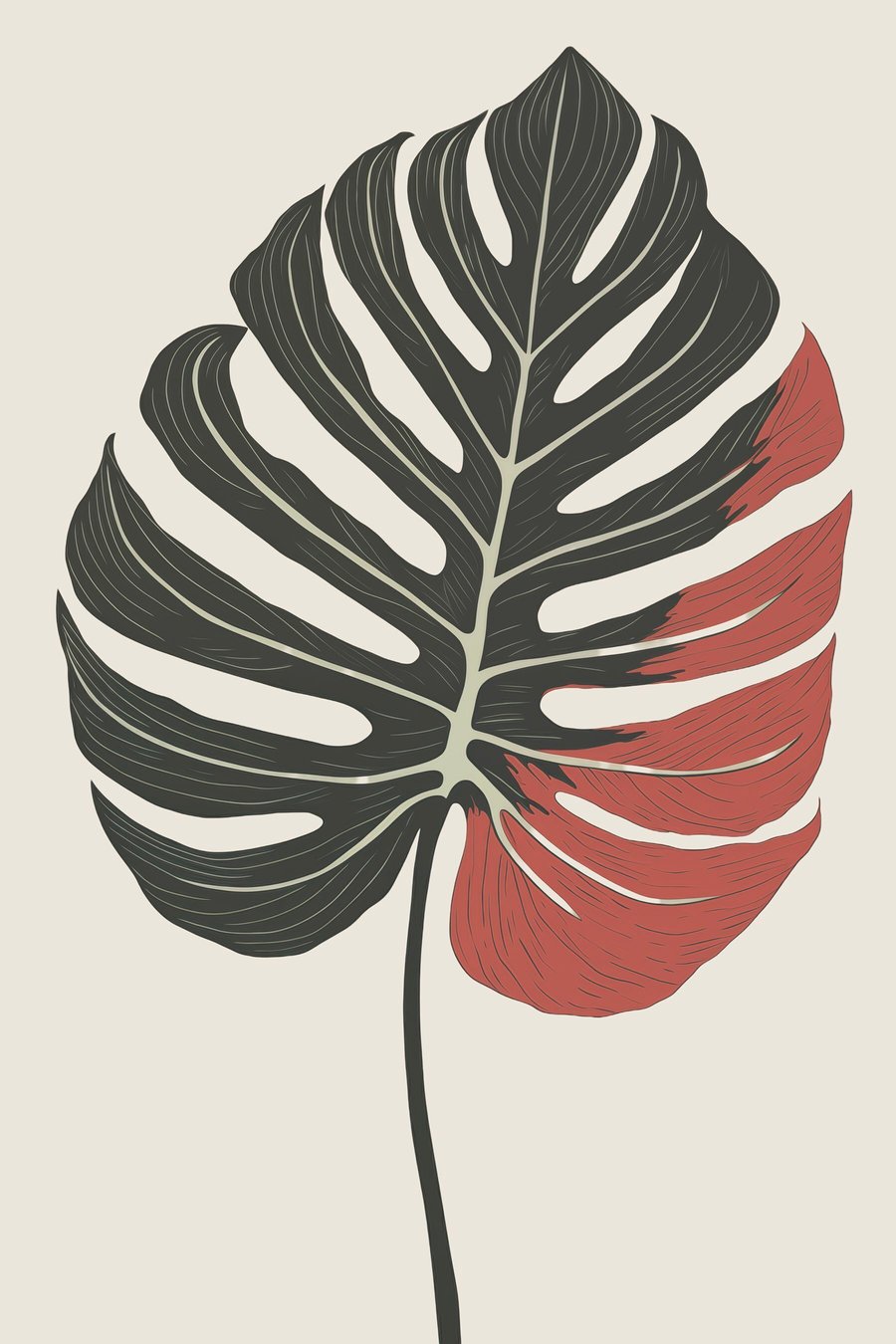 Tropisch blad — volledig ontwerp