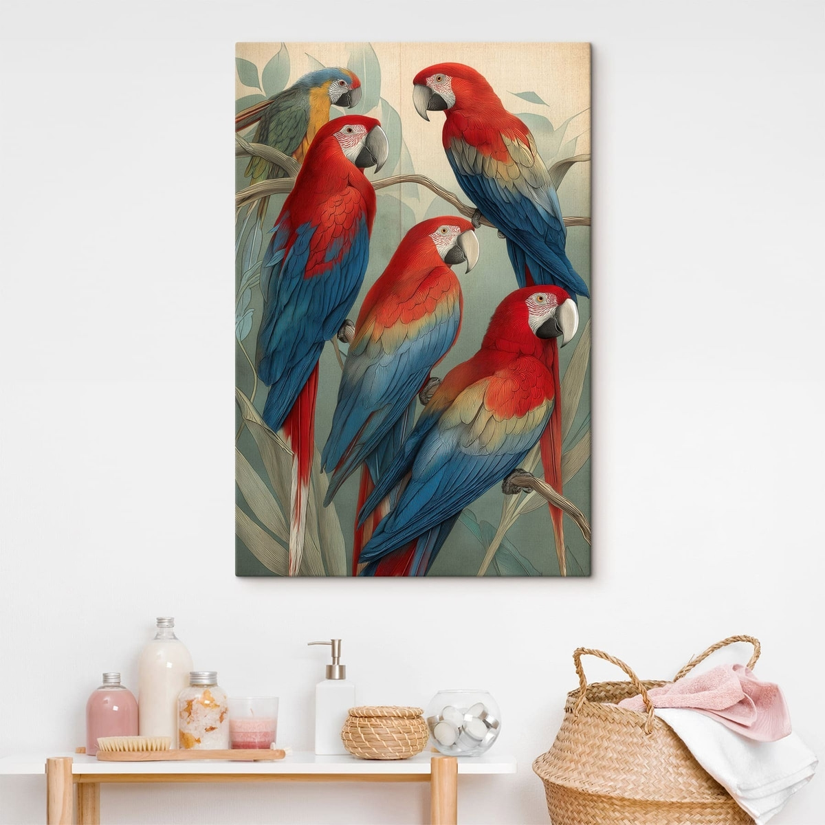 Vintage papegaaien — interieur 2