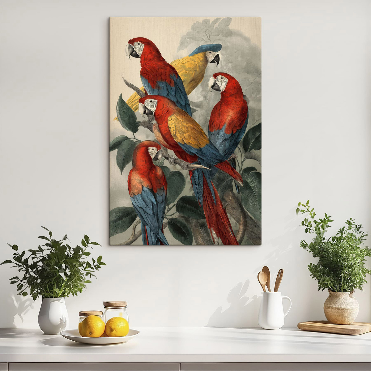 Vintage papegaaien — interieur 2