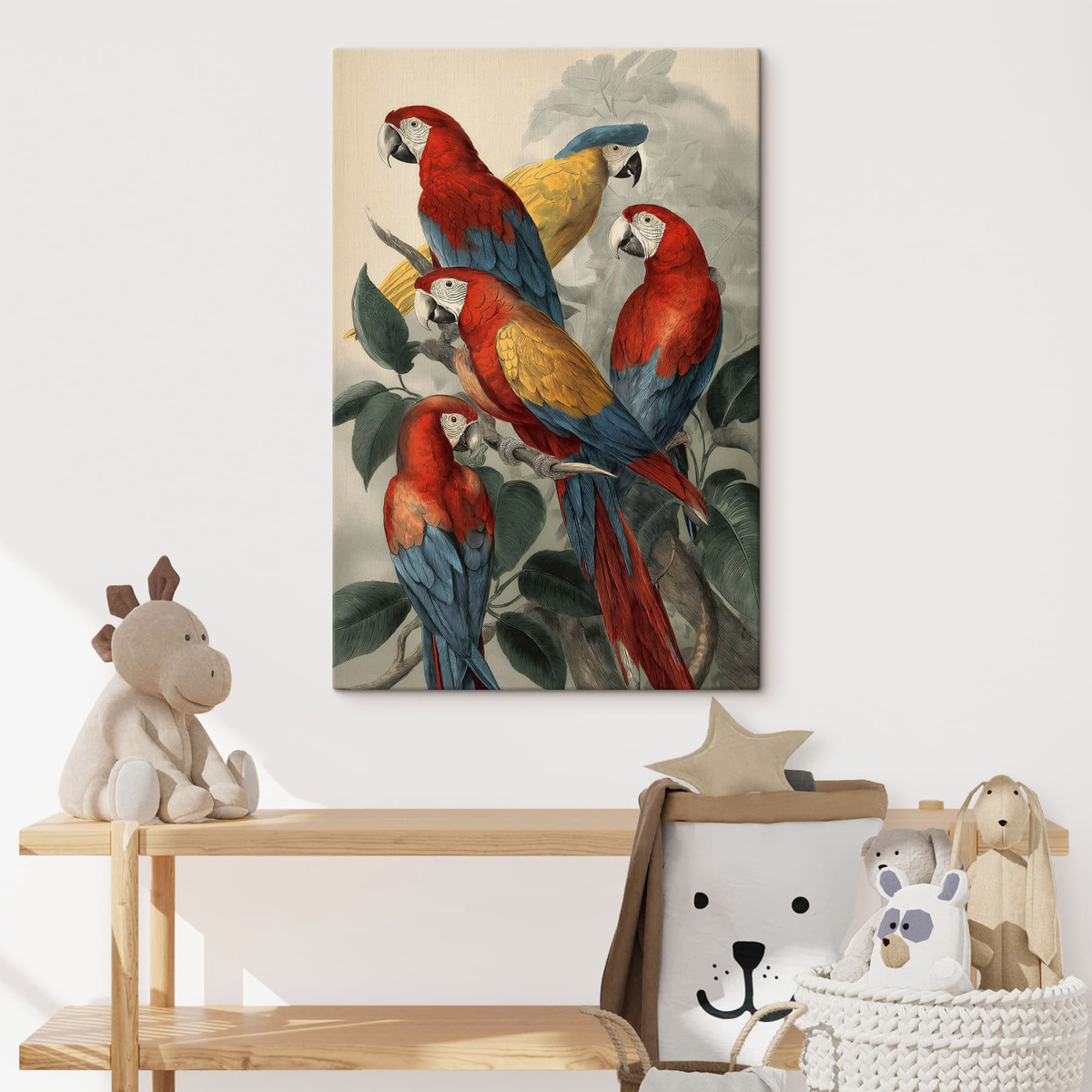 Vintage papegaaien — interieur 1