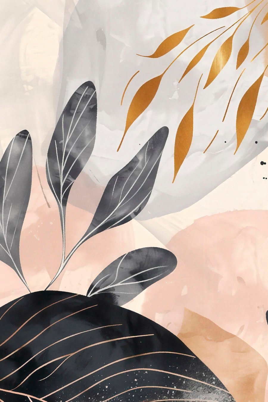 Abstractie van bloemen — volledig ontwerp
