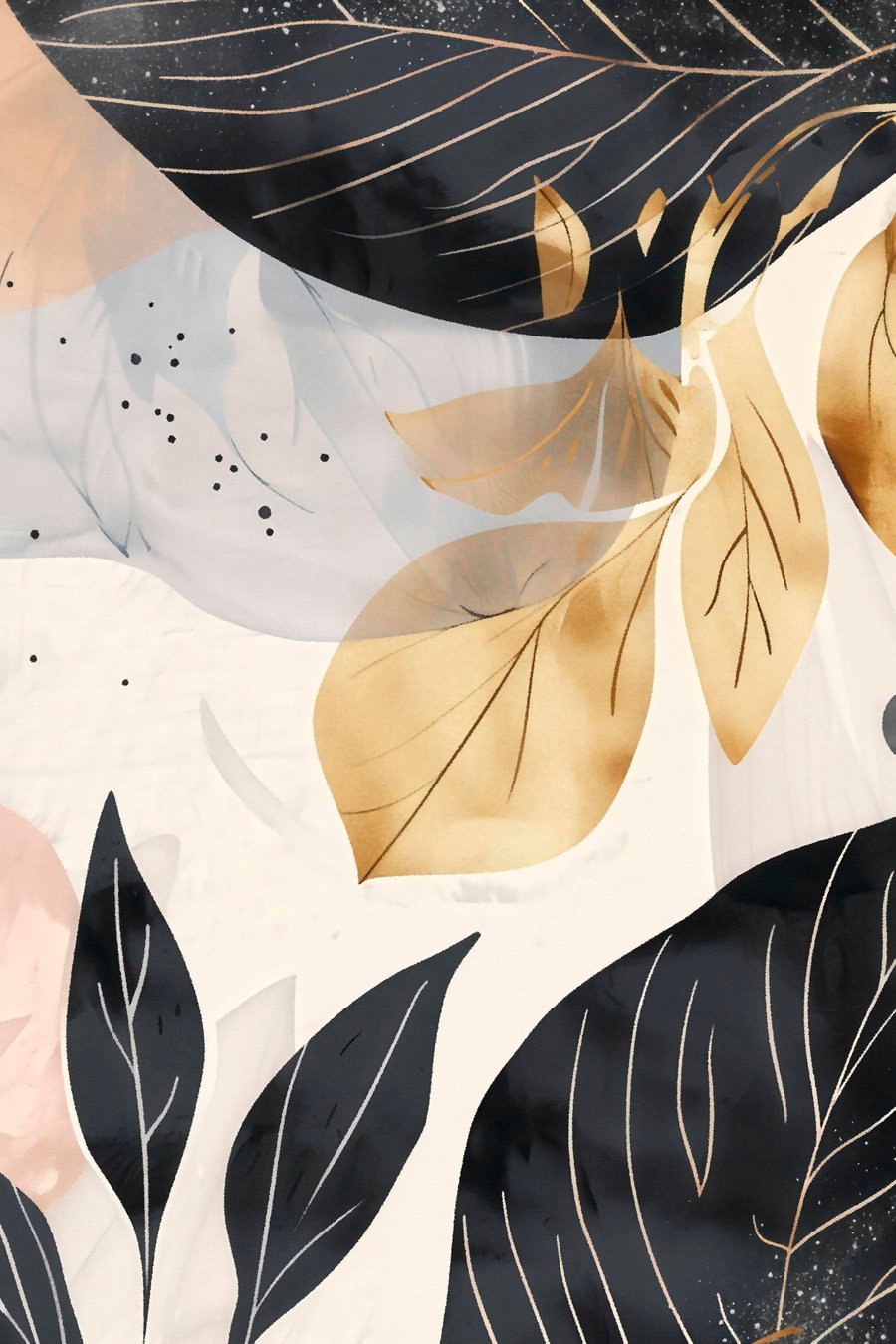 Abstracte takken en bladeren — volledig ontwerp