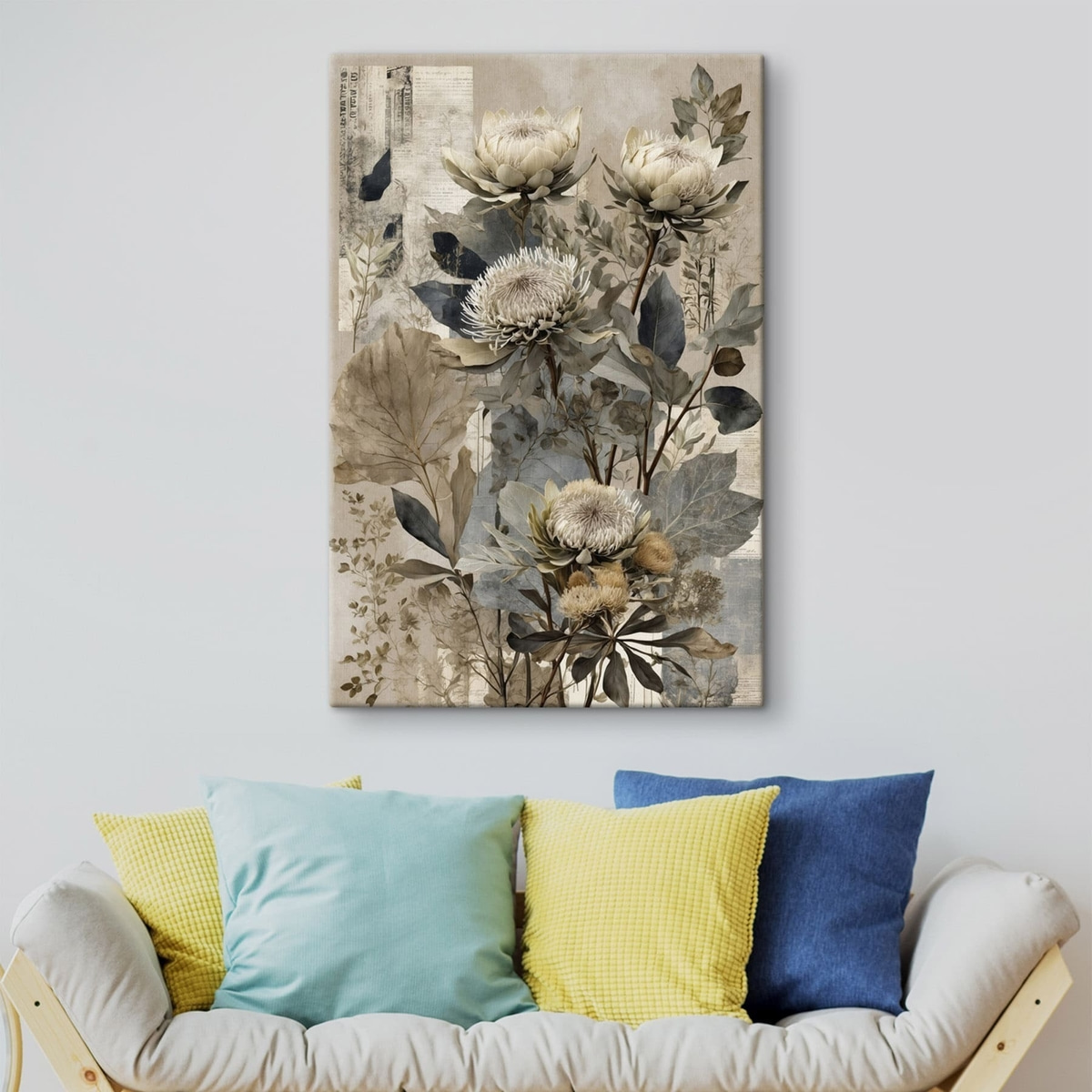 Botanische compositie in gedempt kleurenpalet — interieur 4
