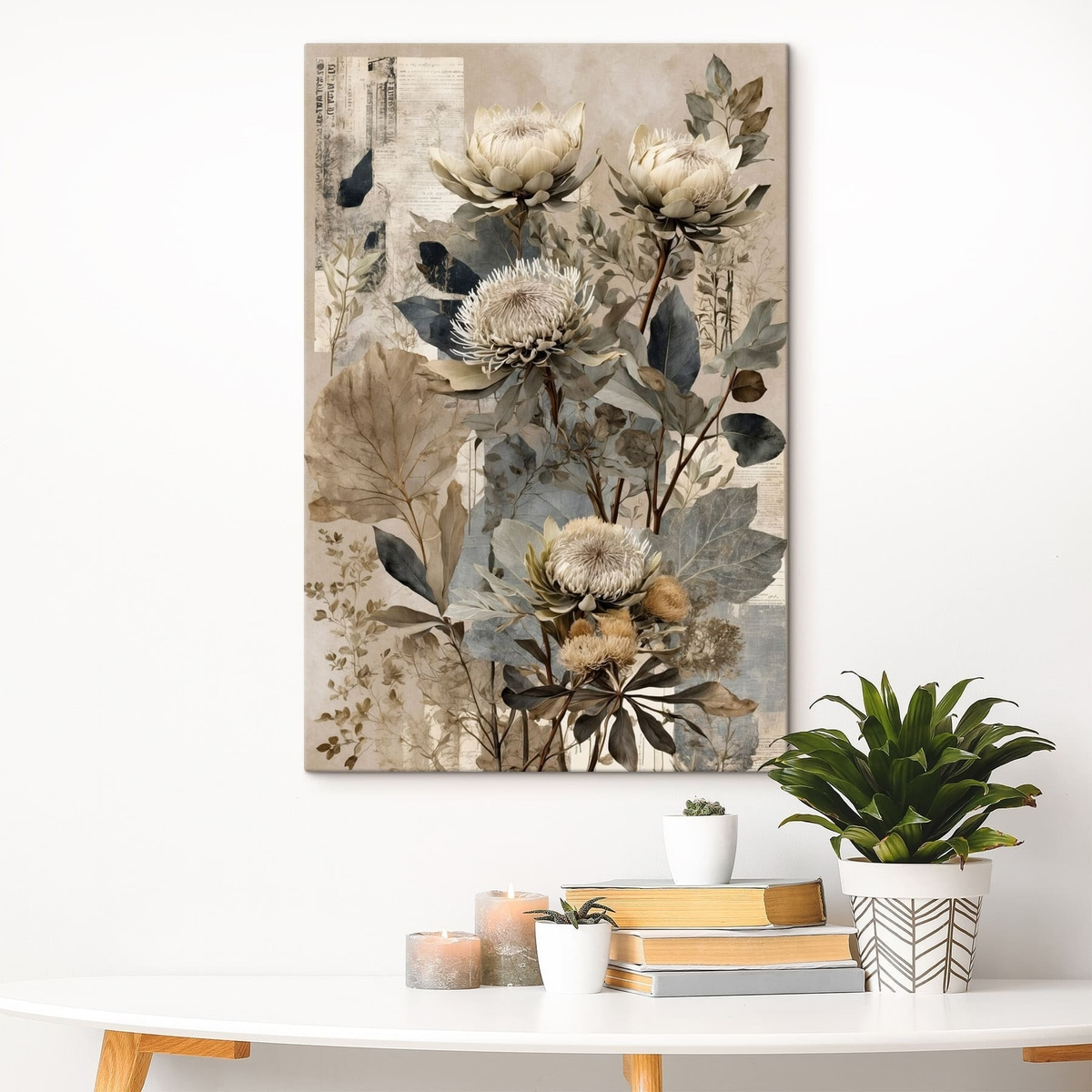 Botanische compositie in gedempt kleurenpalet — interieur 7