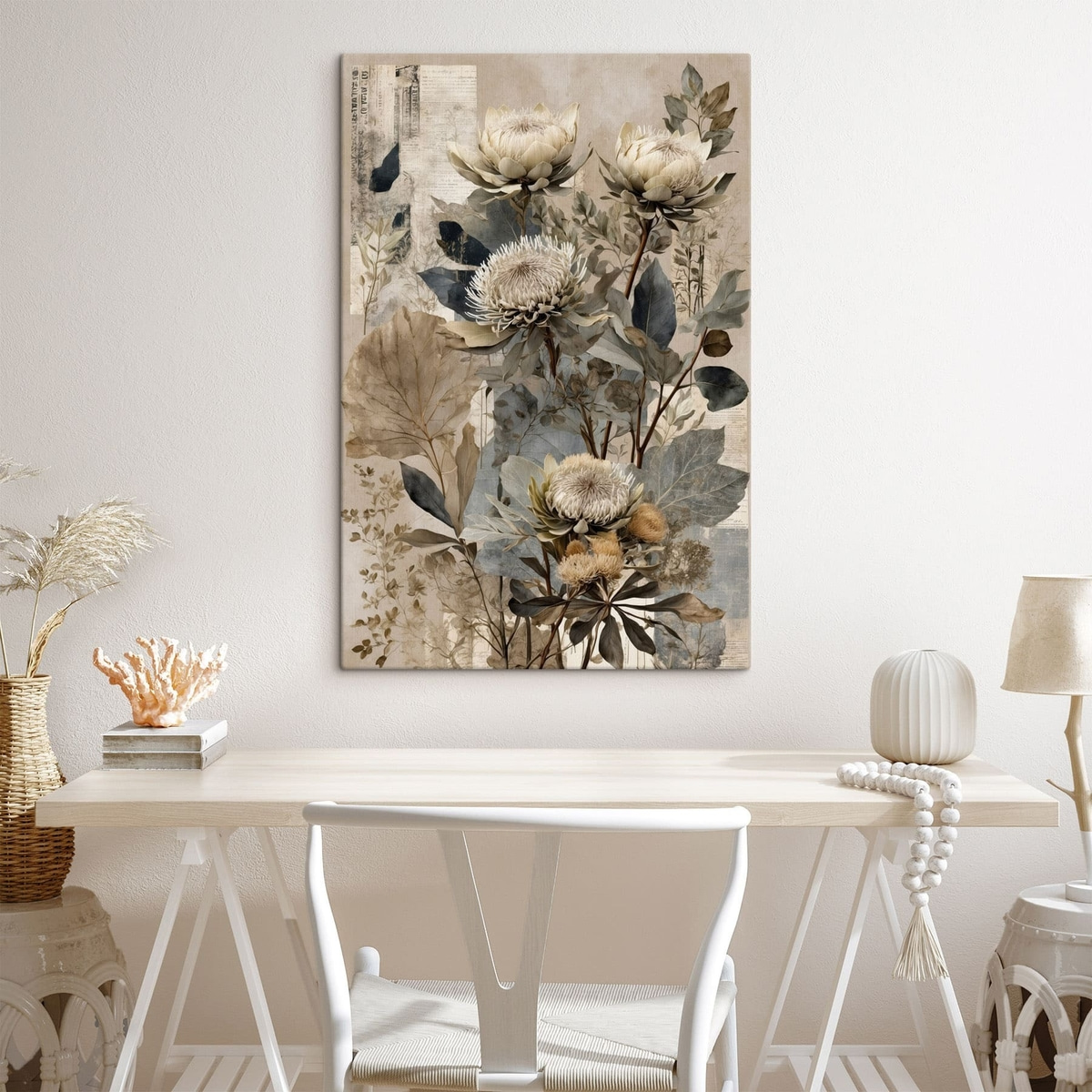 Botanische compositie in gedempt kleurenpalet — interieur 6