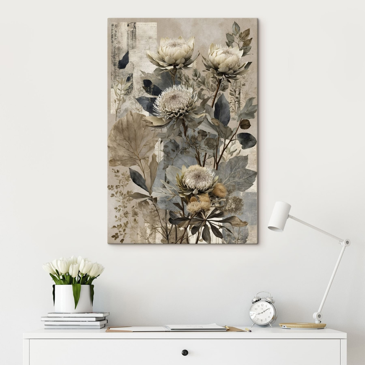Botanische compositie in gedempt kleurenpalet — interieur 5