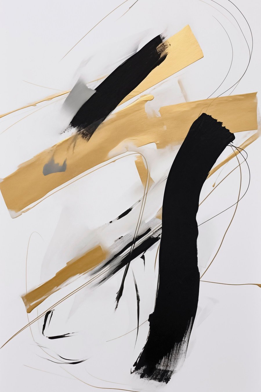 Chaotische abstracte compositie — volledig ontwerp