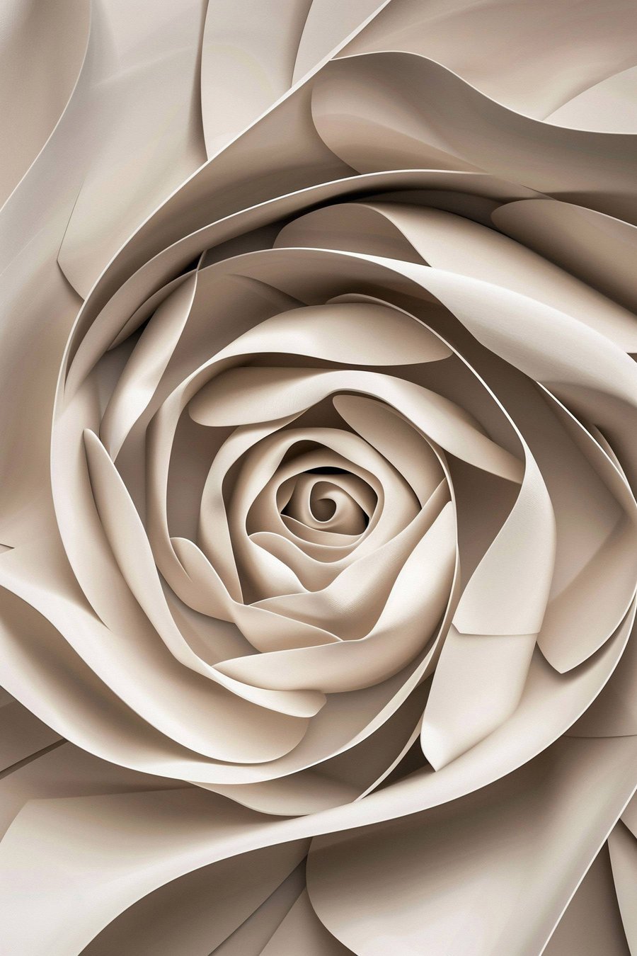 Grote abstracte roos — volledig ontwerp
