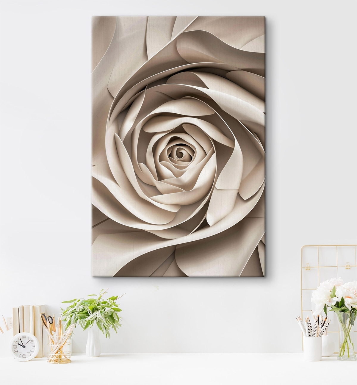 Grote abstracte roos — interieur 1