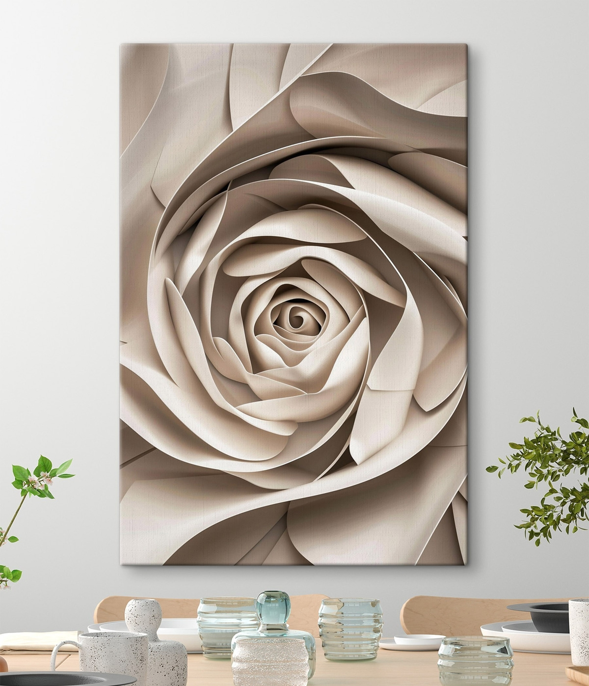 Grote abstracte roos — interieur 2