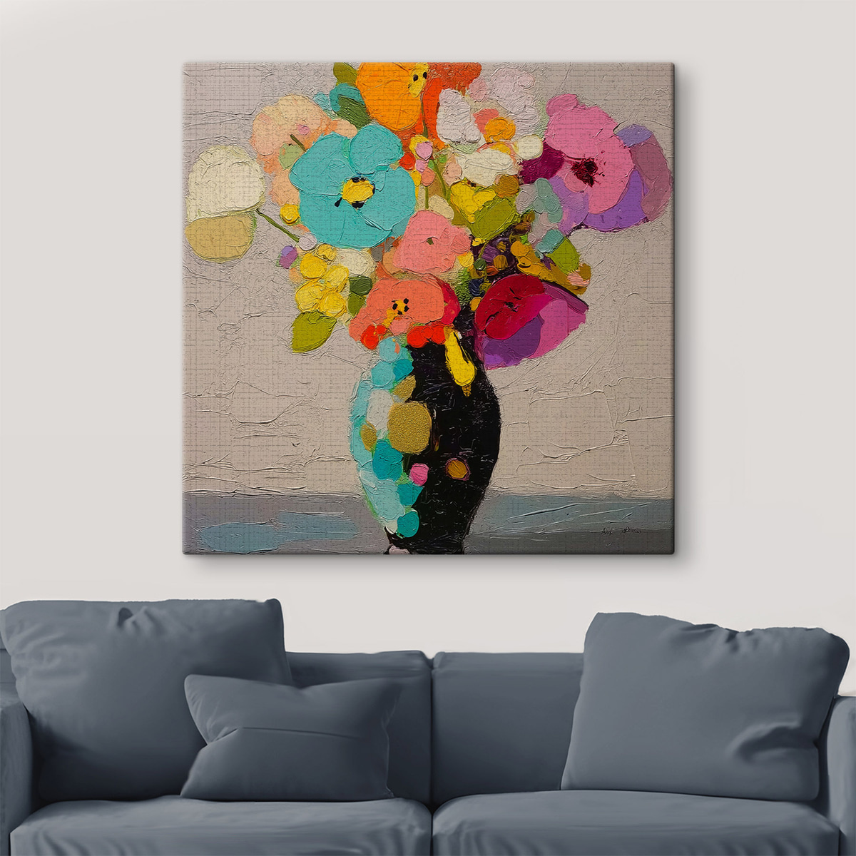 Bloemstuk in vaas — interieur 1