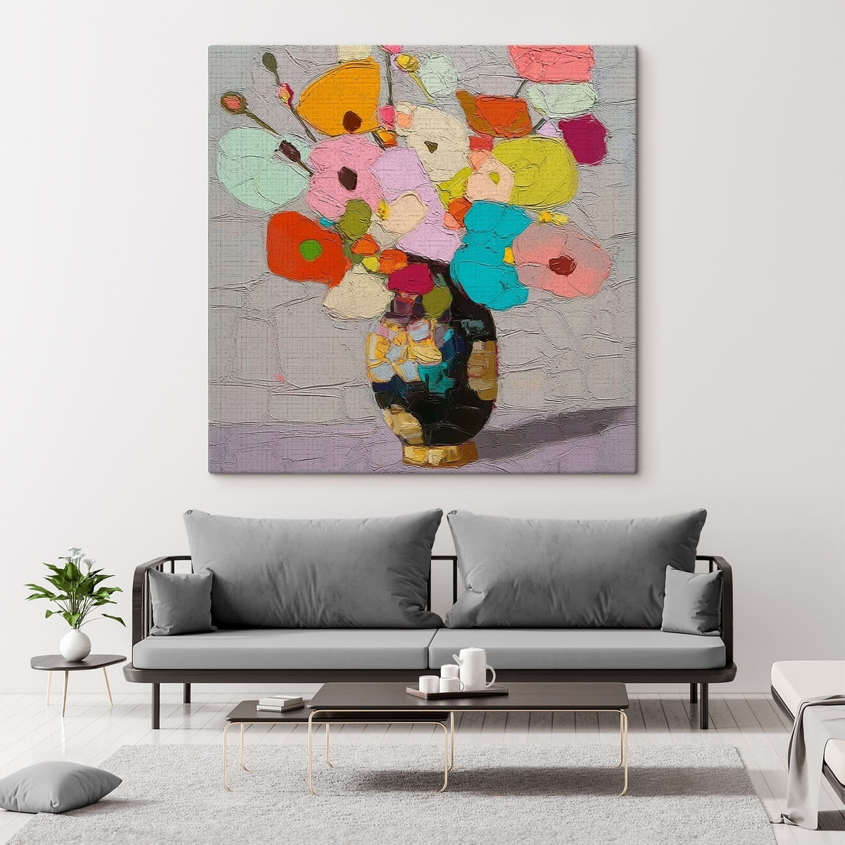 Bloemstuk in vaas — interieur 2