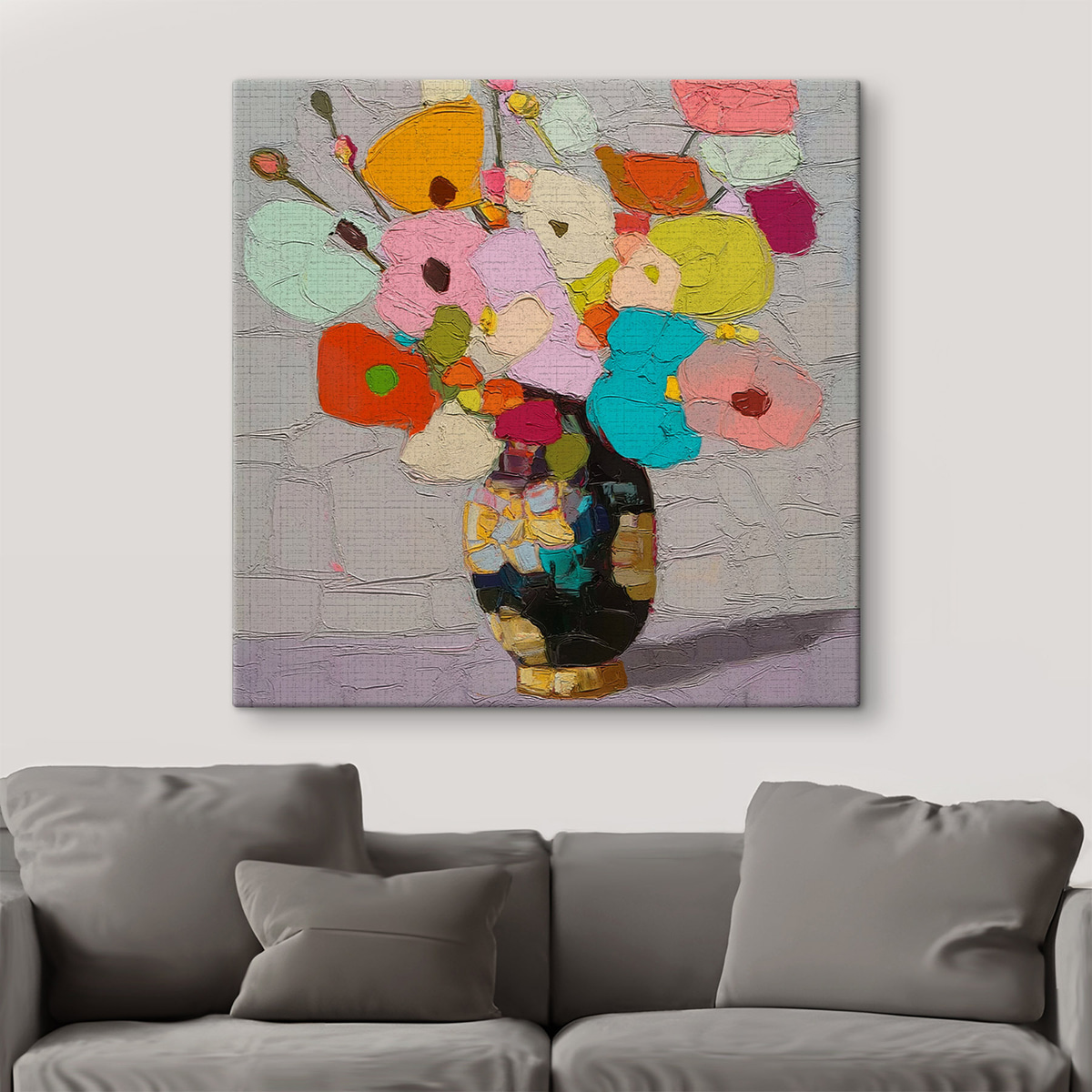 Bloemstuk in vaas — interieur 1
