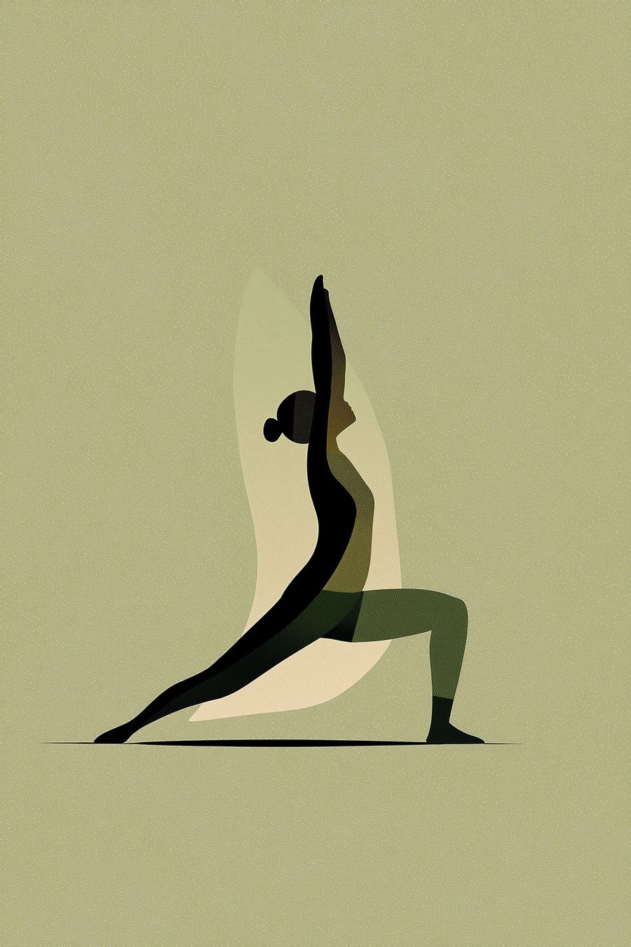 Evenwicht vinden door middel van yogahoudingen — volledig ontwerp