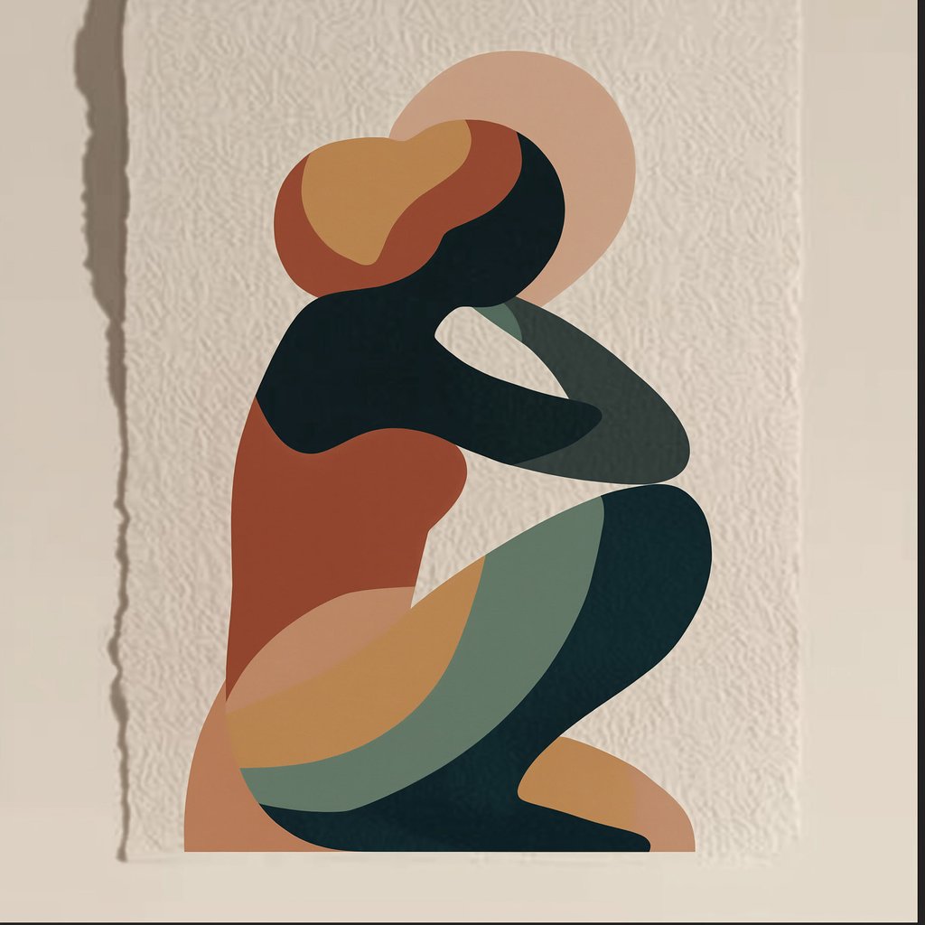 Zittende menselijke figuur — volledig ontwerp