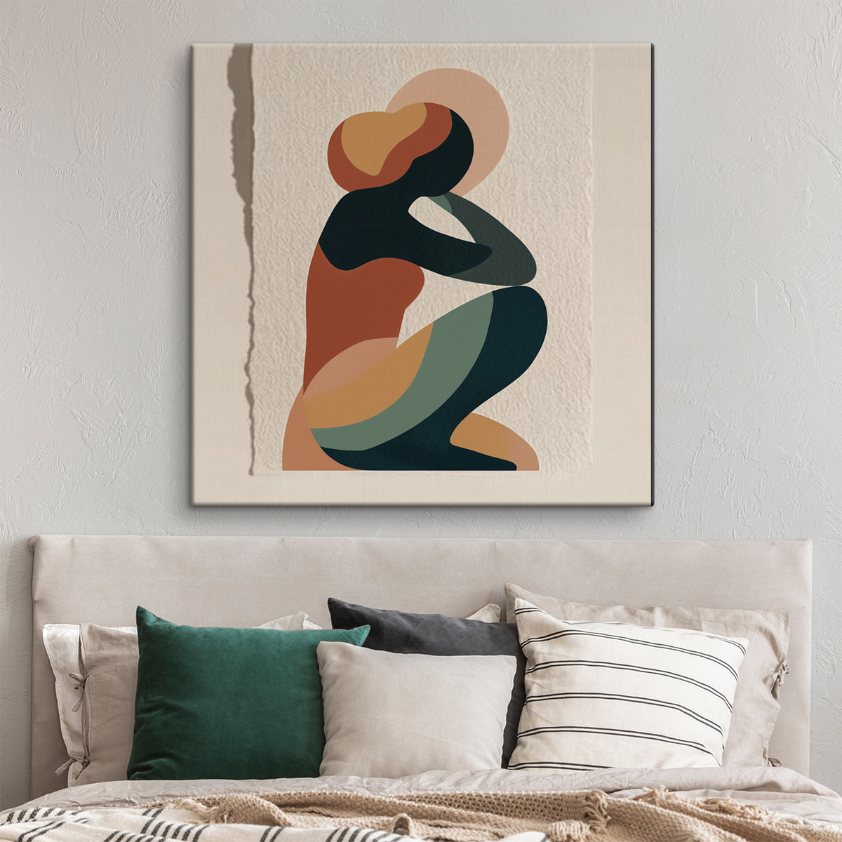 Zittende menselijke figuur — interieur 2