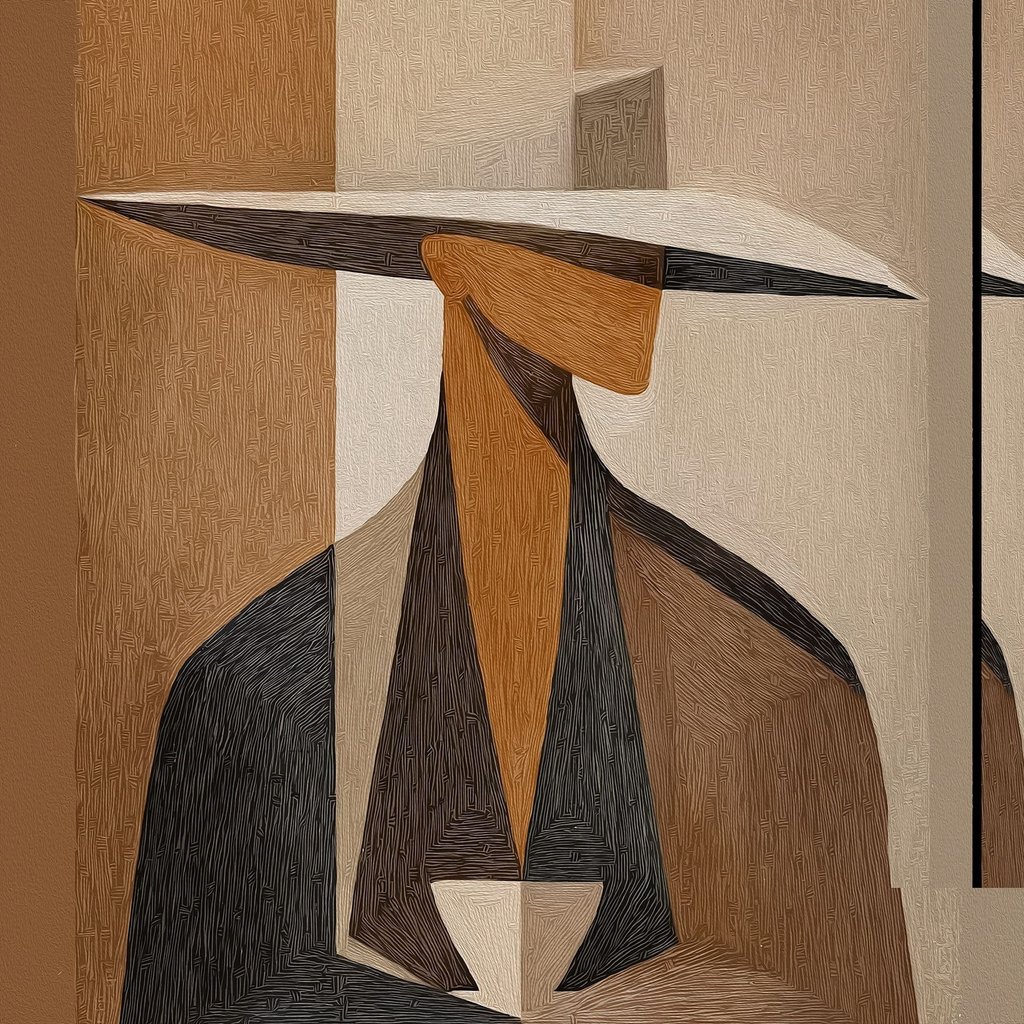 Abstract portrait with a hat — volledig ontwerp