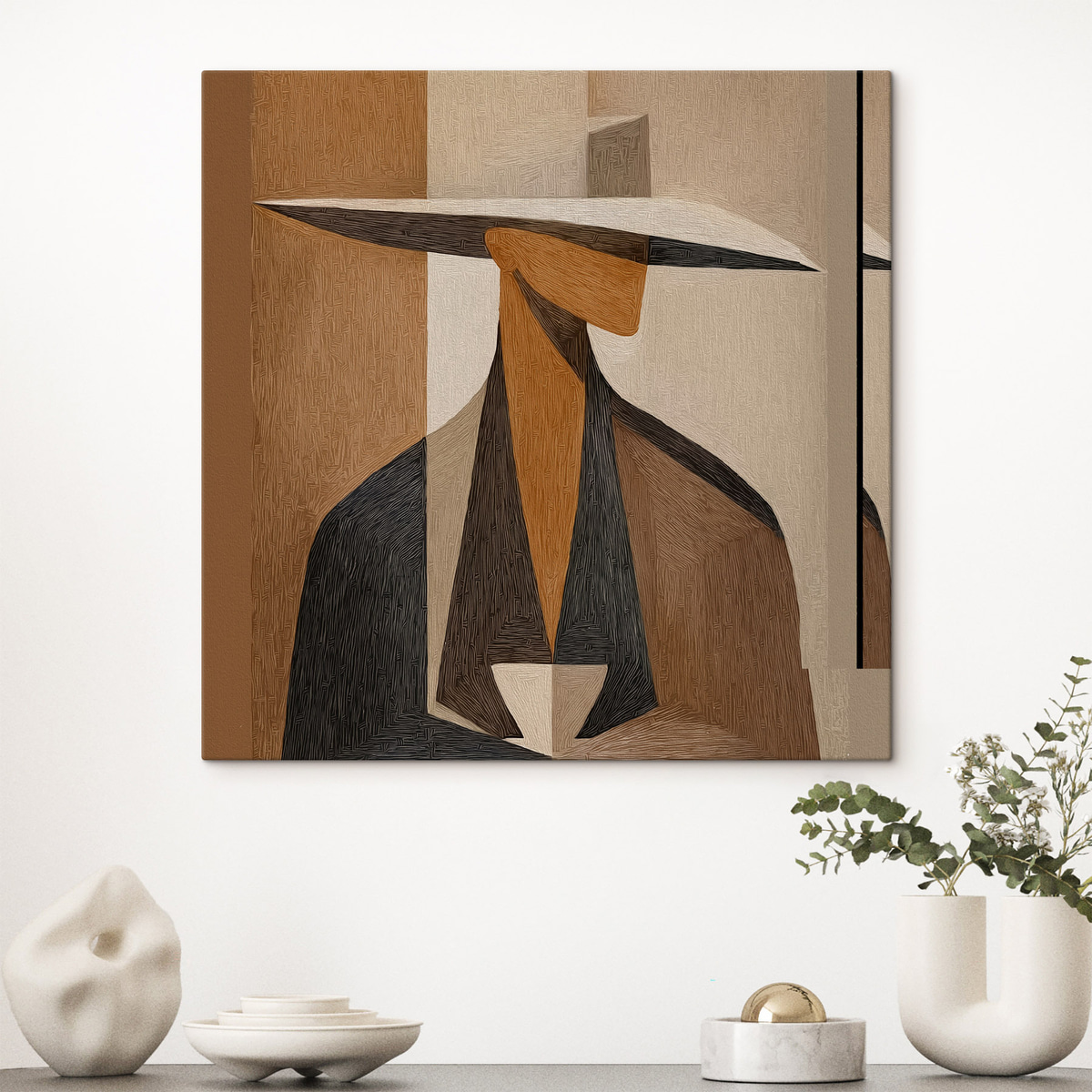 Abstract portrait with a hat — interieur 1