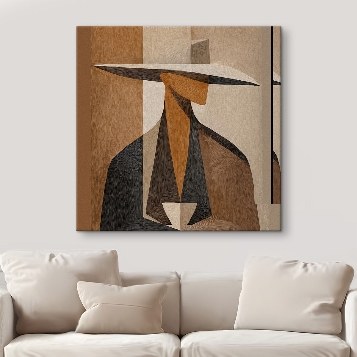 Abstract portrait with a hat — interieur 2