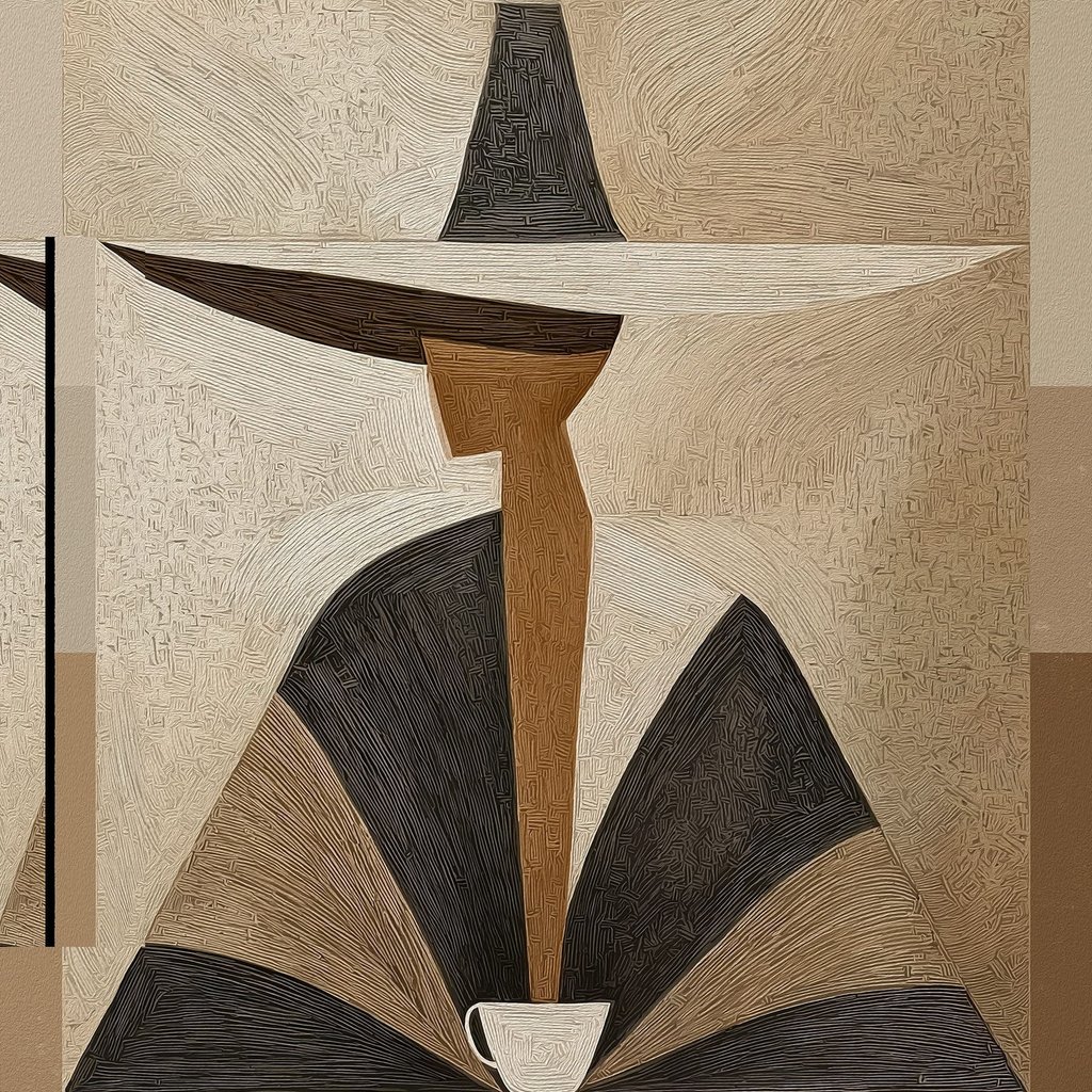 Abstract portrait with a hat — volledig ontwerp