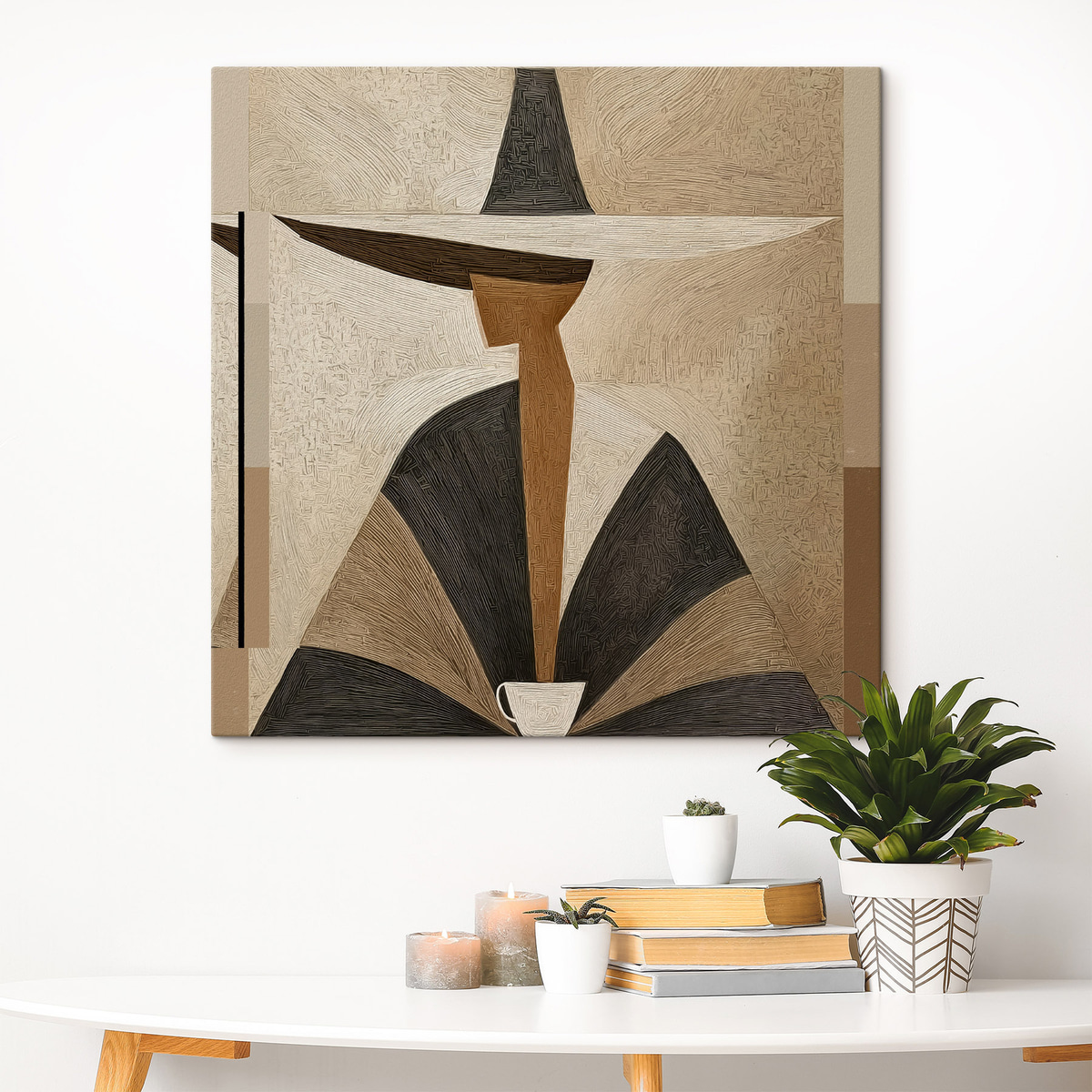 Abstract portrait with a hat — interieur 3