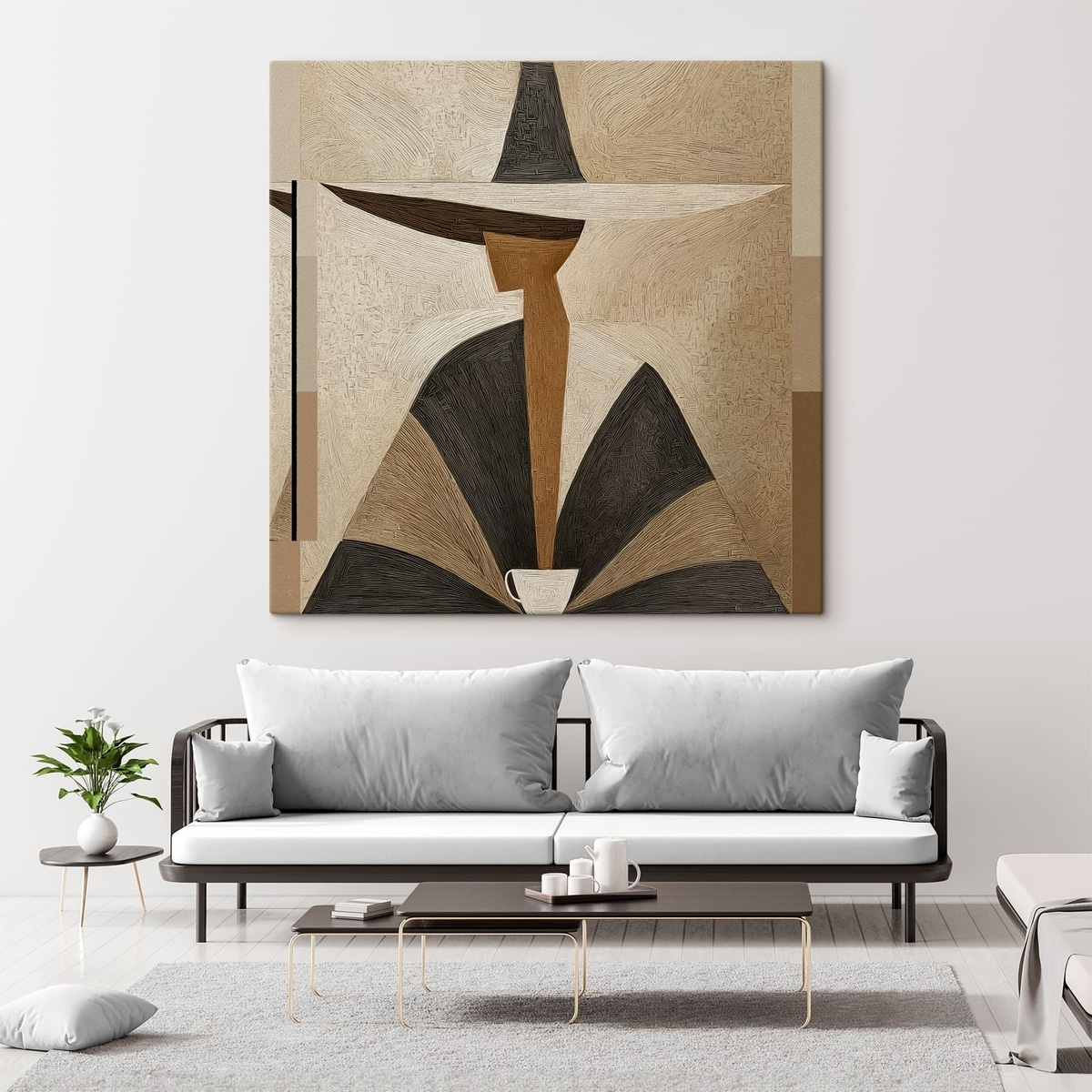 Abstract portrait with a hat — interieur 2