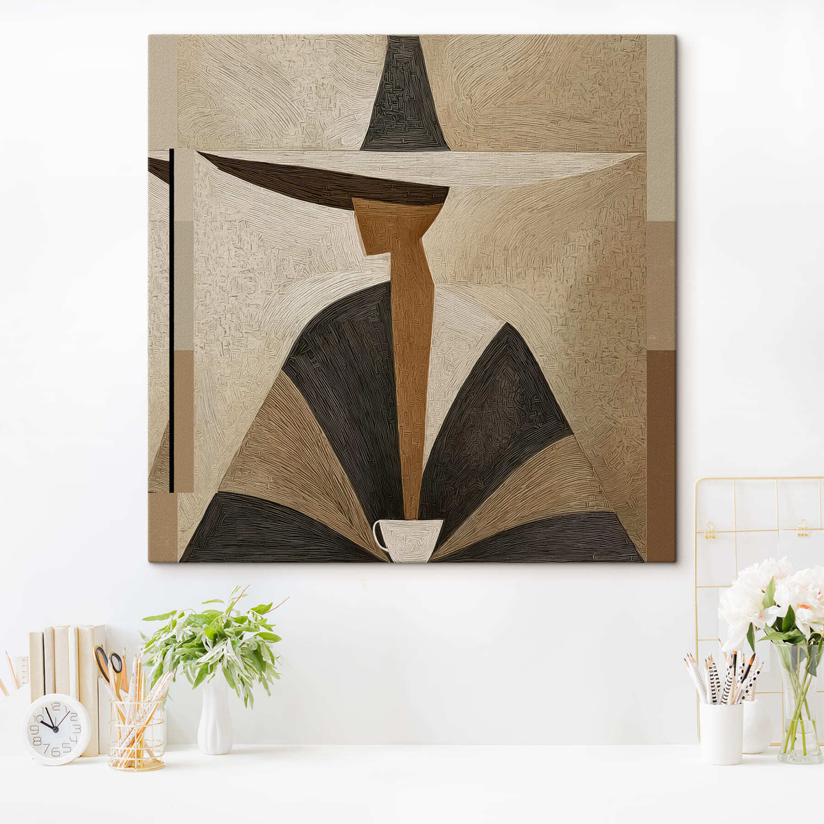 Abstract portrait with a hat — interieur 1