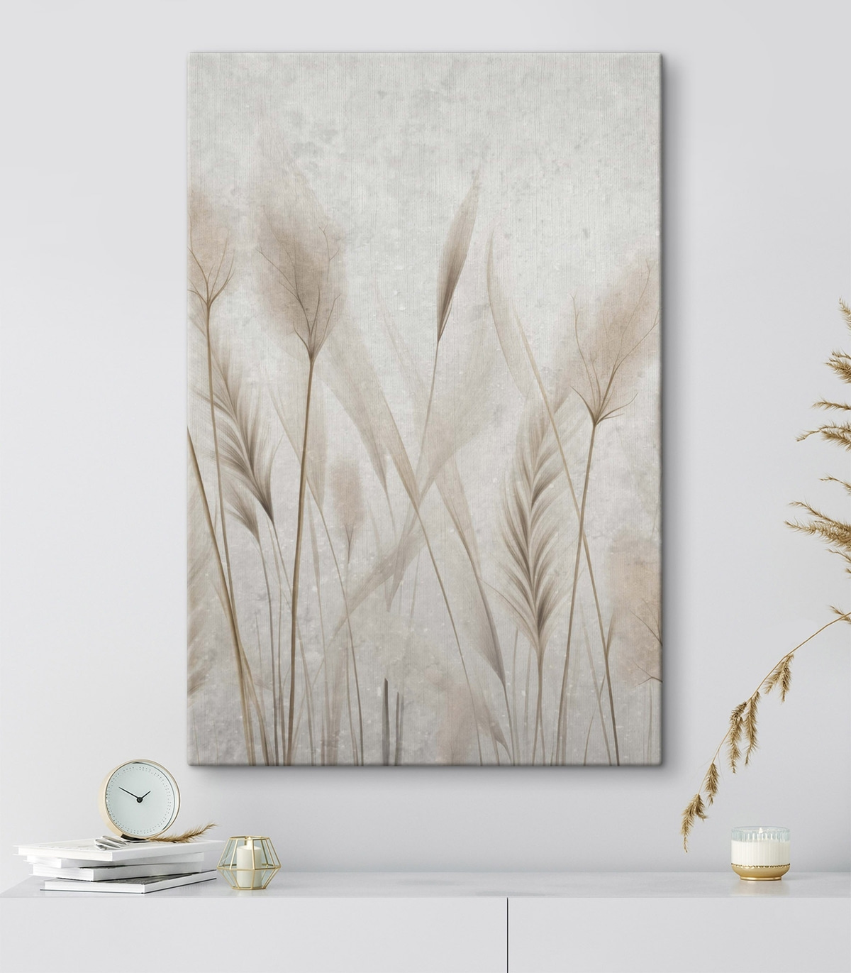 Delicaat gras op een verouderde achtergrond — interieur 1