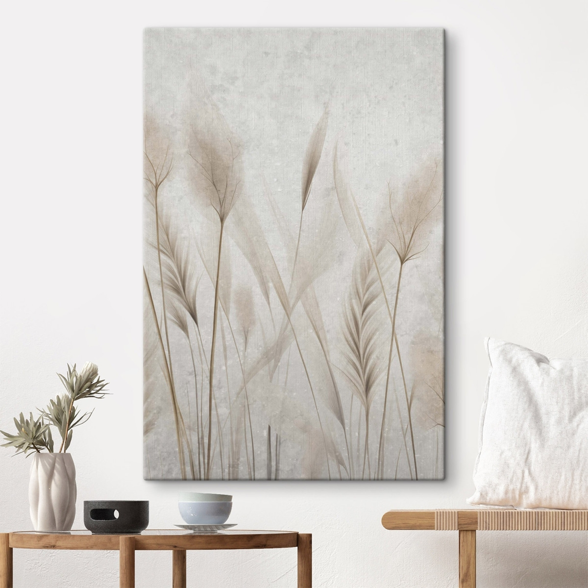 Delicaat gras op een verouderde achtergrond — interieur 2